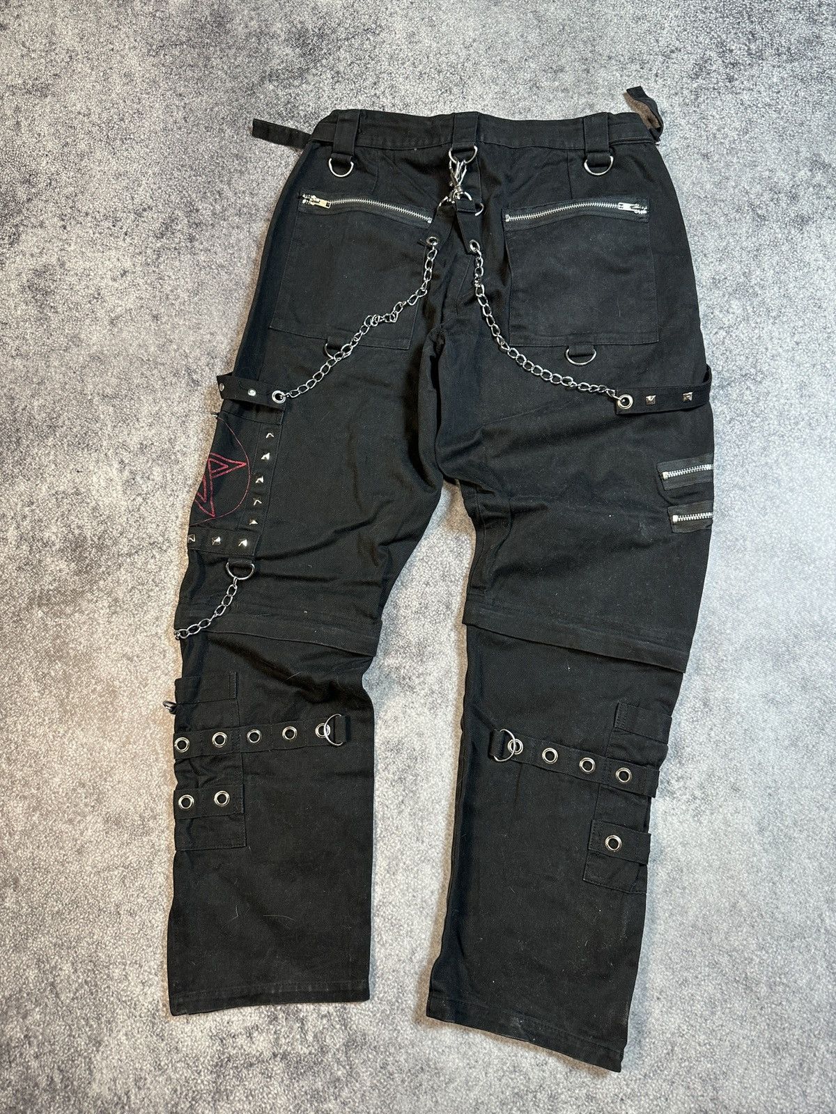 Other Y2K Alt Cargo Black Pants Streetwear Style Tripp USA Rare S Size US 31 - 7 Thumbnail