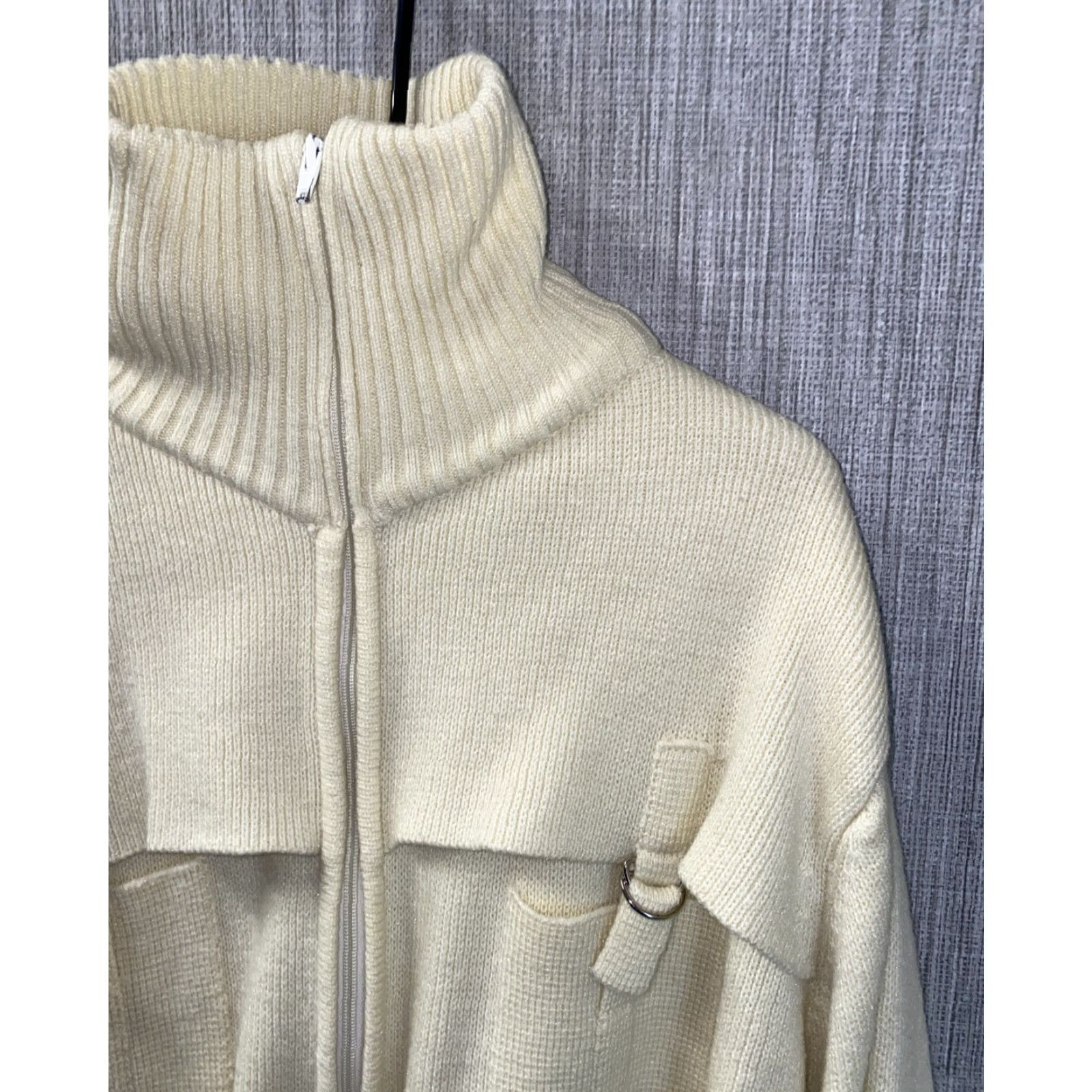 Vintage Spiegel Sweater Full Zip Mens L Beige Acrylic/Nylon Size US L / EU 52-54 / 3 - 2 Thumbnail