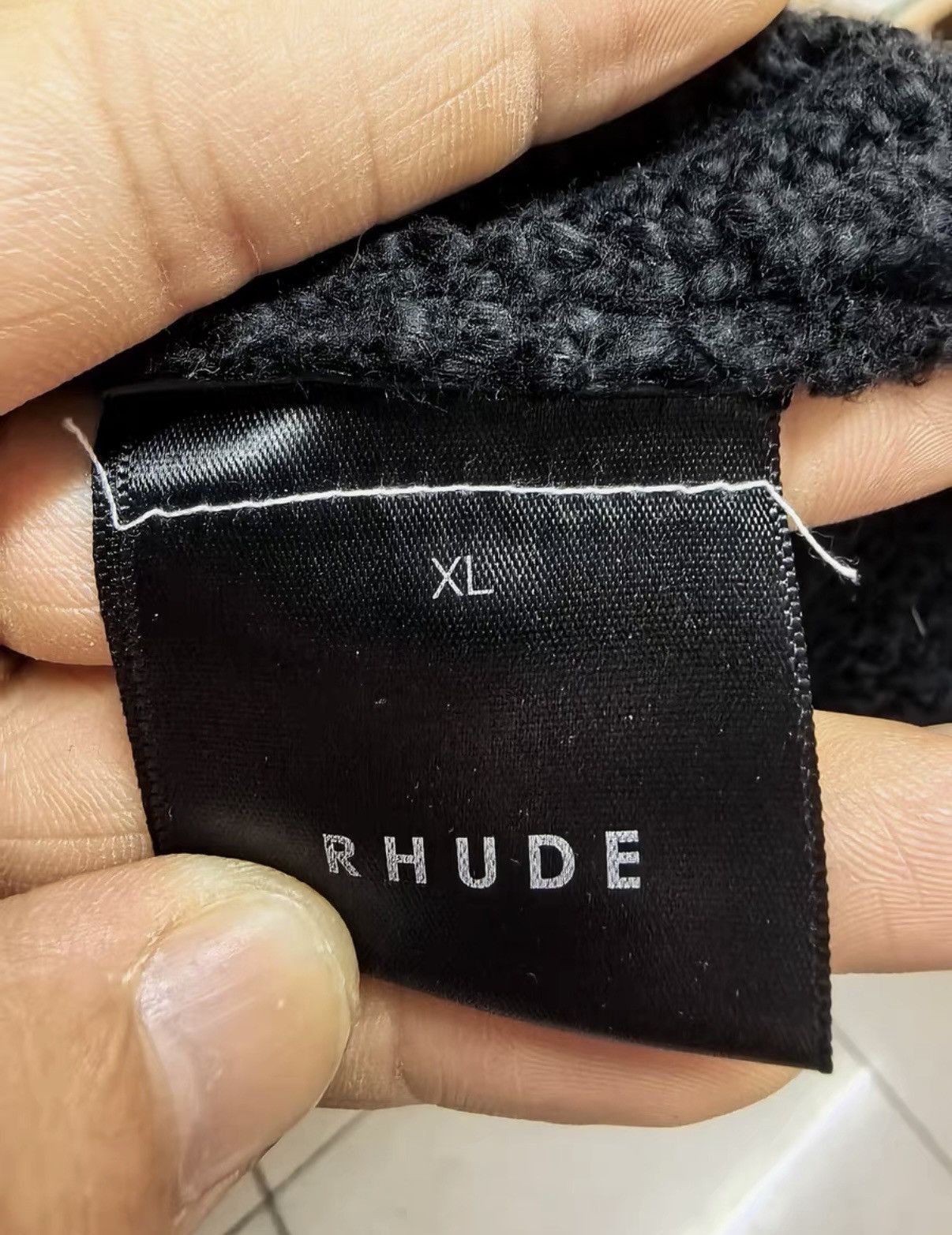Rhude RHUDE Black and White Checkerboard Knit Sweater Size US XL / EU 56 / 4 - 4 Thumbnail