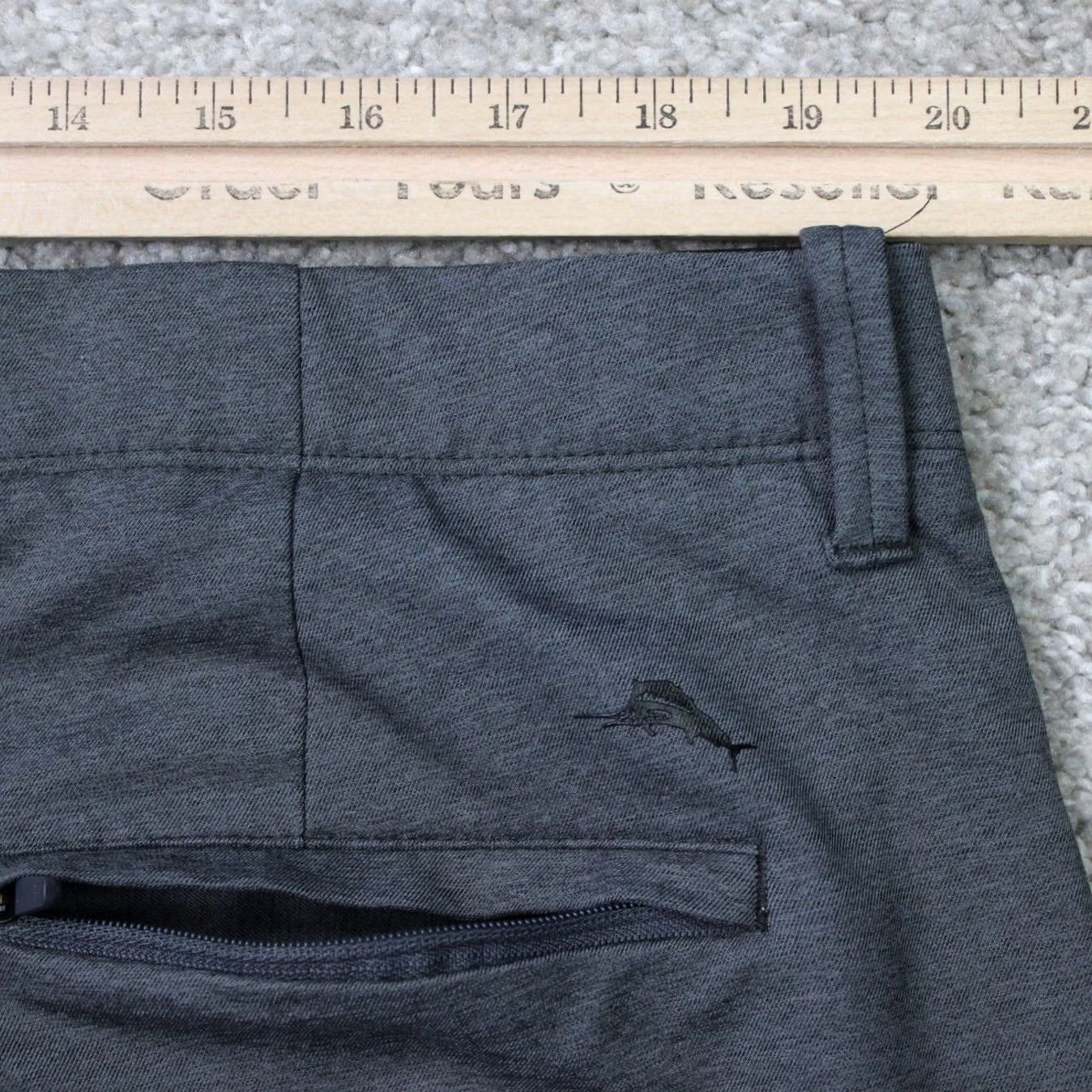 Tommy Bahama Tommy Bahama Pants Mens 40x30 Gray Flat Front Zip Pocket Polyester Straight Leg Casual Pants Size US 40 / EU 56 - 7 Thumbnail