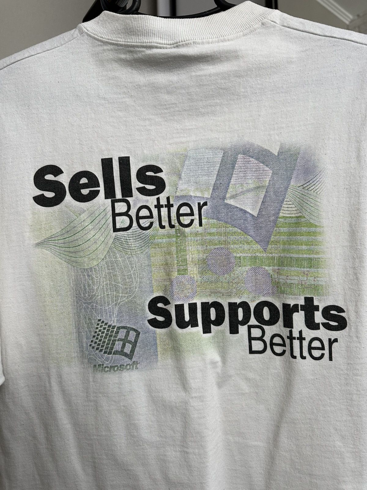 Microsoft 1998 Windows Microsoft Vintage T-Shirt Tee USA Size US L / EU 52-54 / 3 - 5 Thumbnail