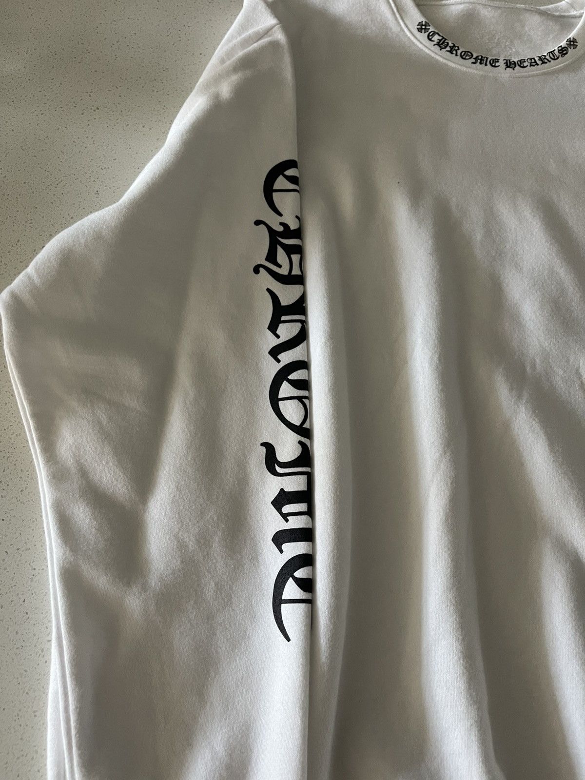 Chrome Hearts Chrome Hearts Neck Arm Logo White Crewneck Size US XL / EU 56 / 4 - 2 Thumbnail