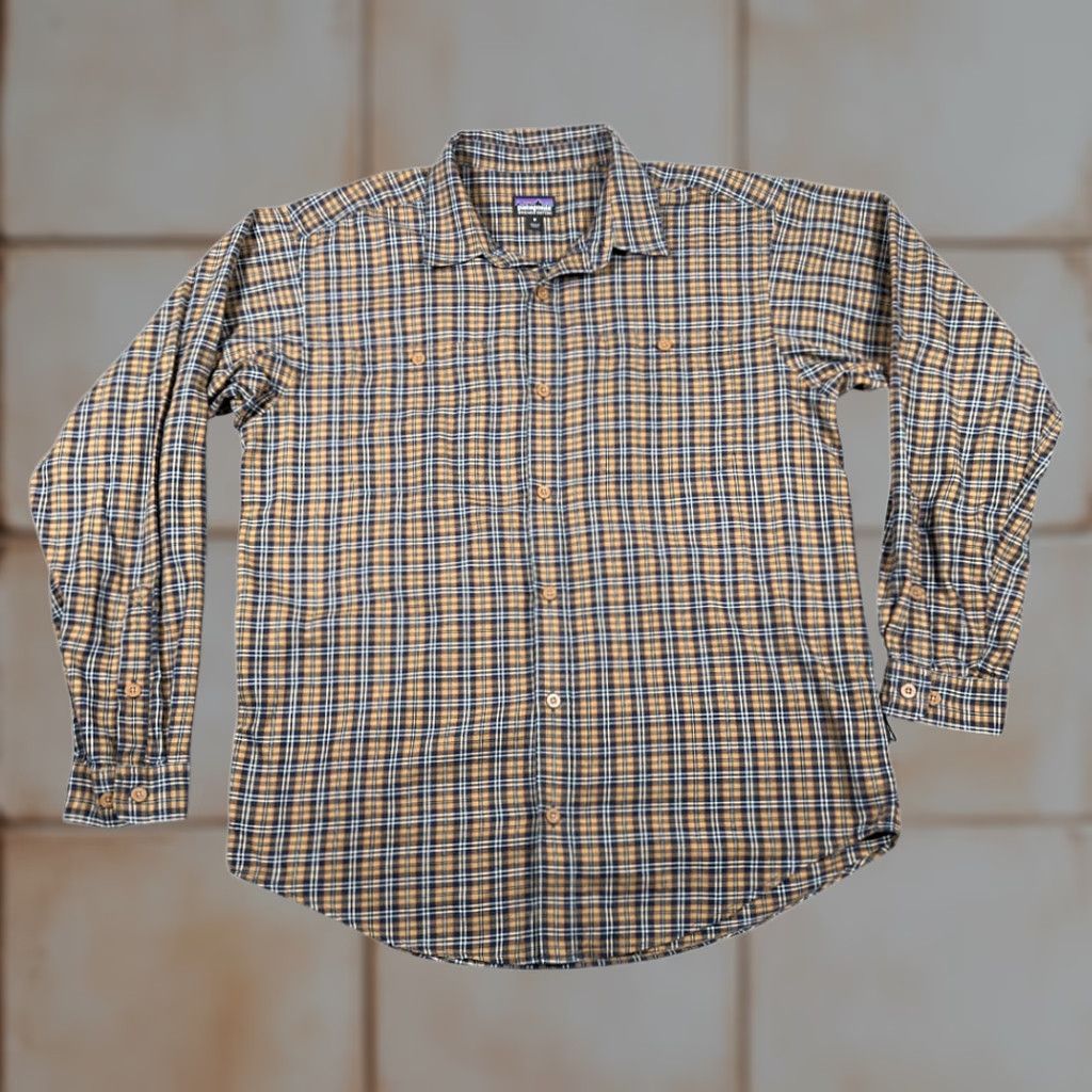 Patagonia Patagonia Shirt Adult MEDIUM Brown Blue Plaid Flannel Organic Cotton Outdoor Size US M / EU 48-50 / 2 - 1 Thumbnail