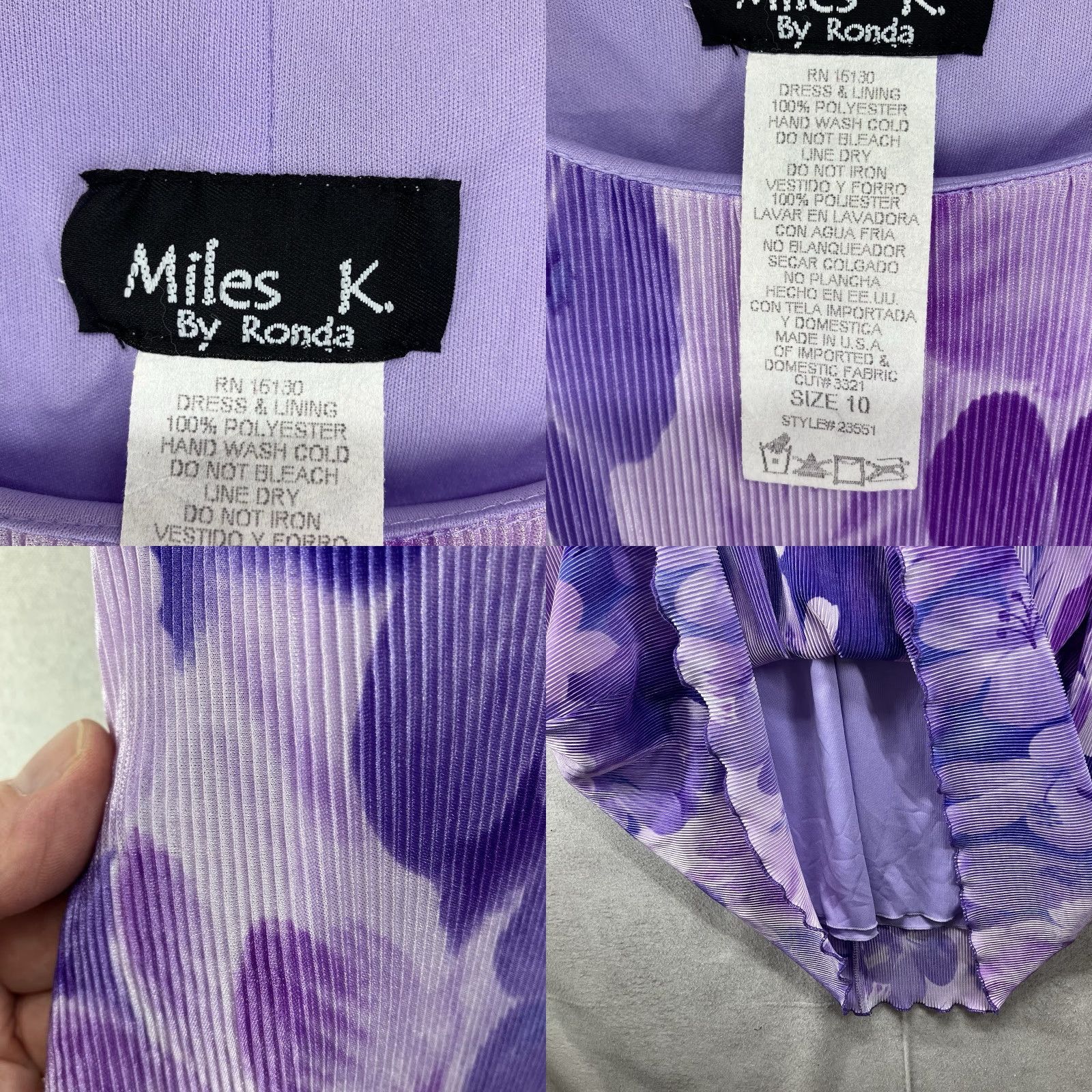 Vintage VINTAGE Miles Maxi Dress Shirt Dress 10 Purple Floral Bohemian 90s Grunge Fairy Placeholder Size L / US 10 / IT 46 - 8 Thumbnail