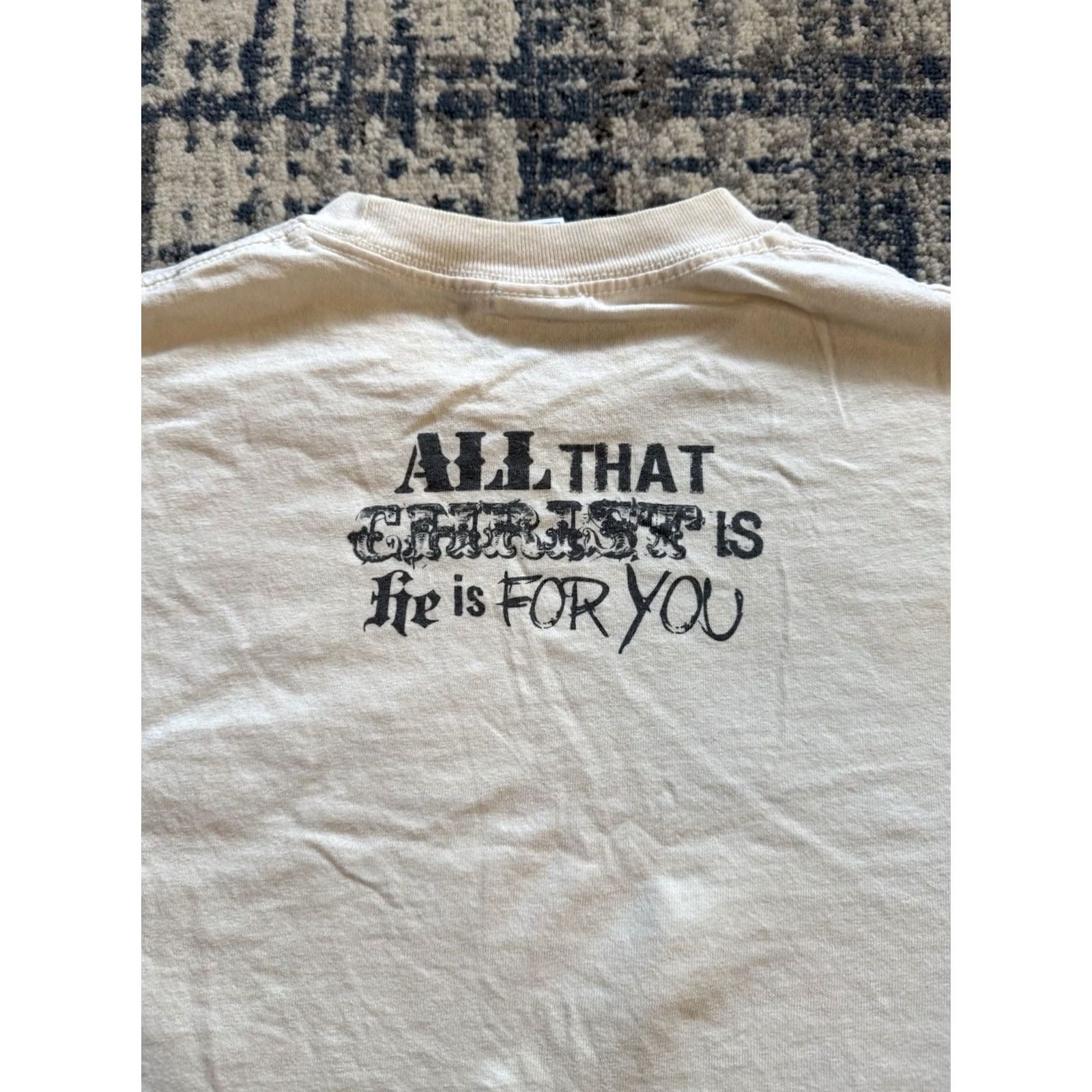 Vintage VINTAGE All That Christ Is Jesus Tee Sz M Kerusso Hardcore Punk Metal Rock White Size US M / EU 48-50 / 2 - 5 Thumbnail