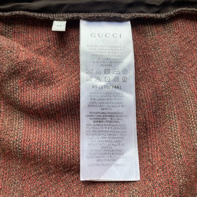Gucci Gucci Size XS Zipper pocket casual trousers brown and red p Size US 26 / EU 42 - 7 Thumbnail