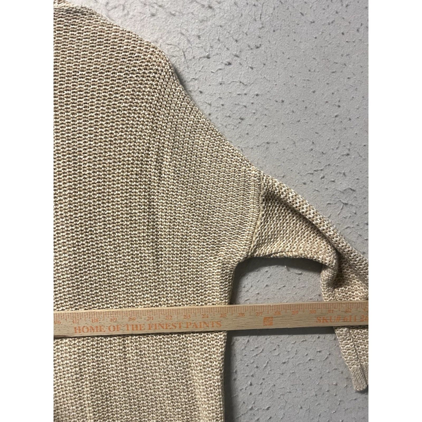 Ralph Lauren Lauren Ralph Lauren Cardigan Shawl Collar Open Knit Small/Medium Tan Brown Knit Style Sweater Women S/M Acct? Size S / US 4 / IT 40 - 3 Thumbnail