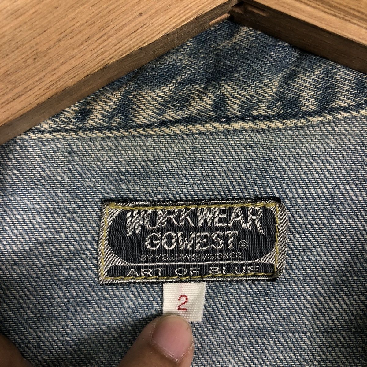 Japanese Brand 🔥90’s Work Wear Gowest Art of Blues Chambray Jacket Denim Size US M / EU 48-50 / 2 - 13 Thumbnail
