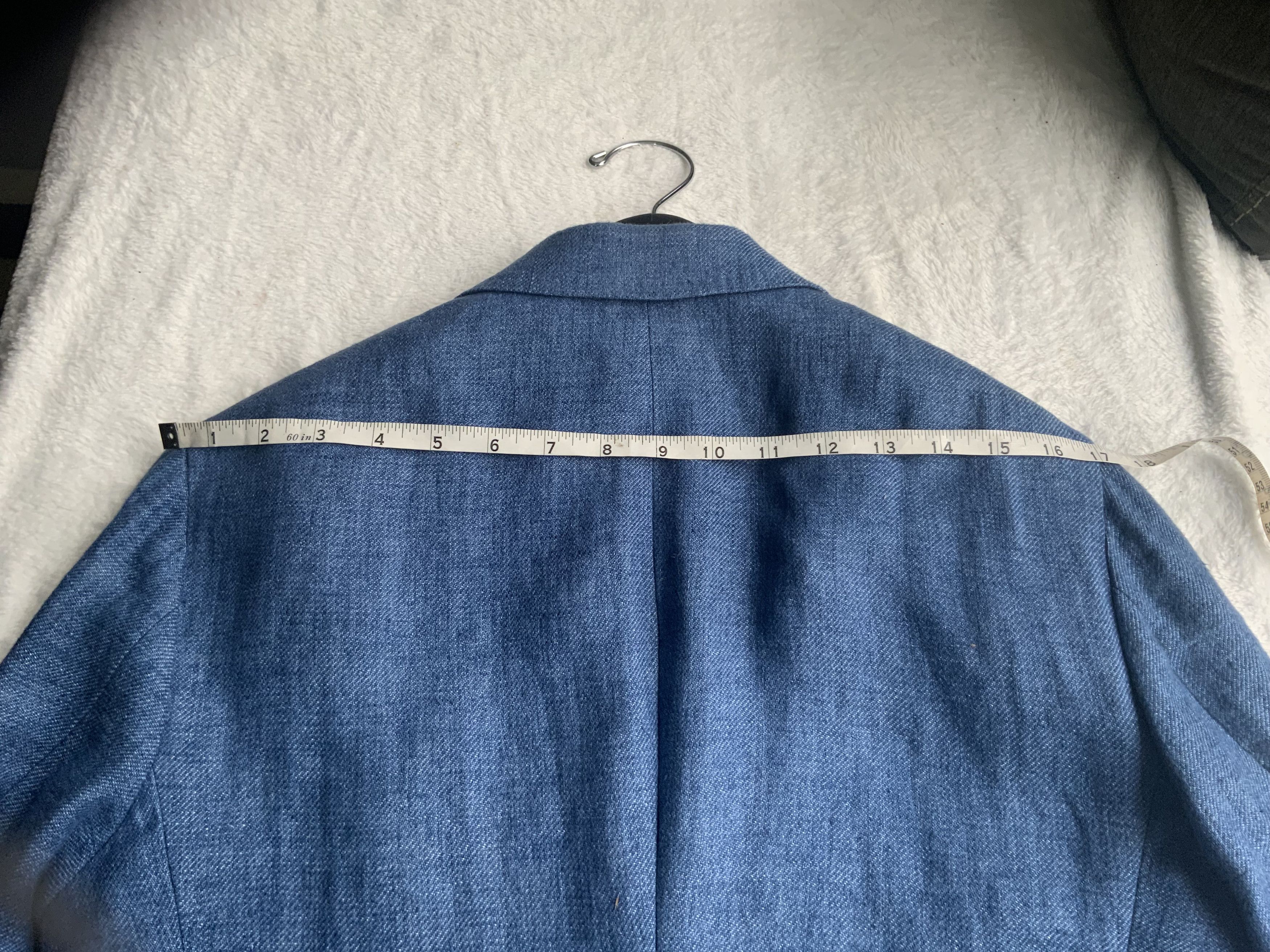 Spier & Mackay Spier&Mackay Denim Blue Linen Double Breasted Sportscoat 6X1 Size 36R - 9 Thumbnail