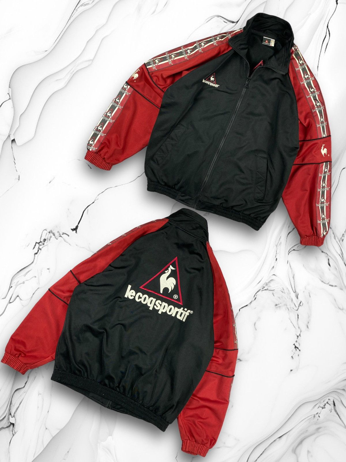 Le Coq Sportif Vintage Le Coq Sportif Big Logo Windbreaker Jacket Size US L / EU 52-54 / 3 - 1 Thumbnail