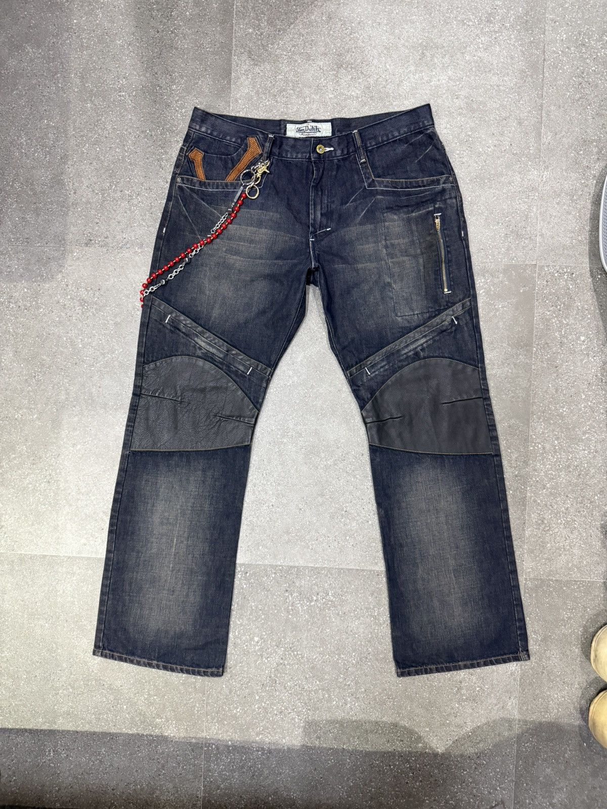 Von Dutch vintage von dutch hybrid leather moto denim rider if6was9 Size US 38 / EU 54 - 10 Thumbnail