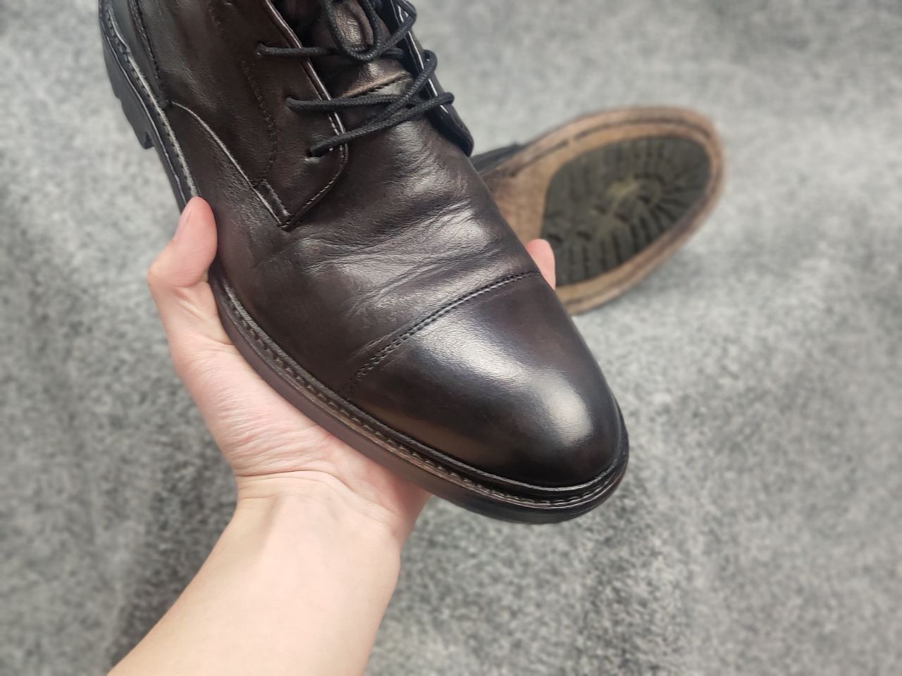 Oliver Sweeney Oliver Sweeney Dark Brown Calf Leather Derby Combat Boots Size US 10.5 / EU 43-44 - 16 Thumbnail