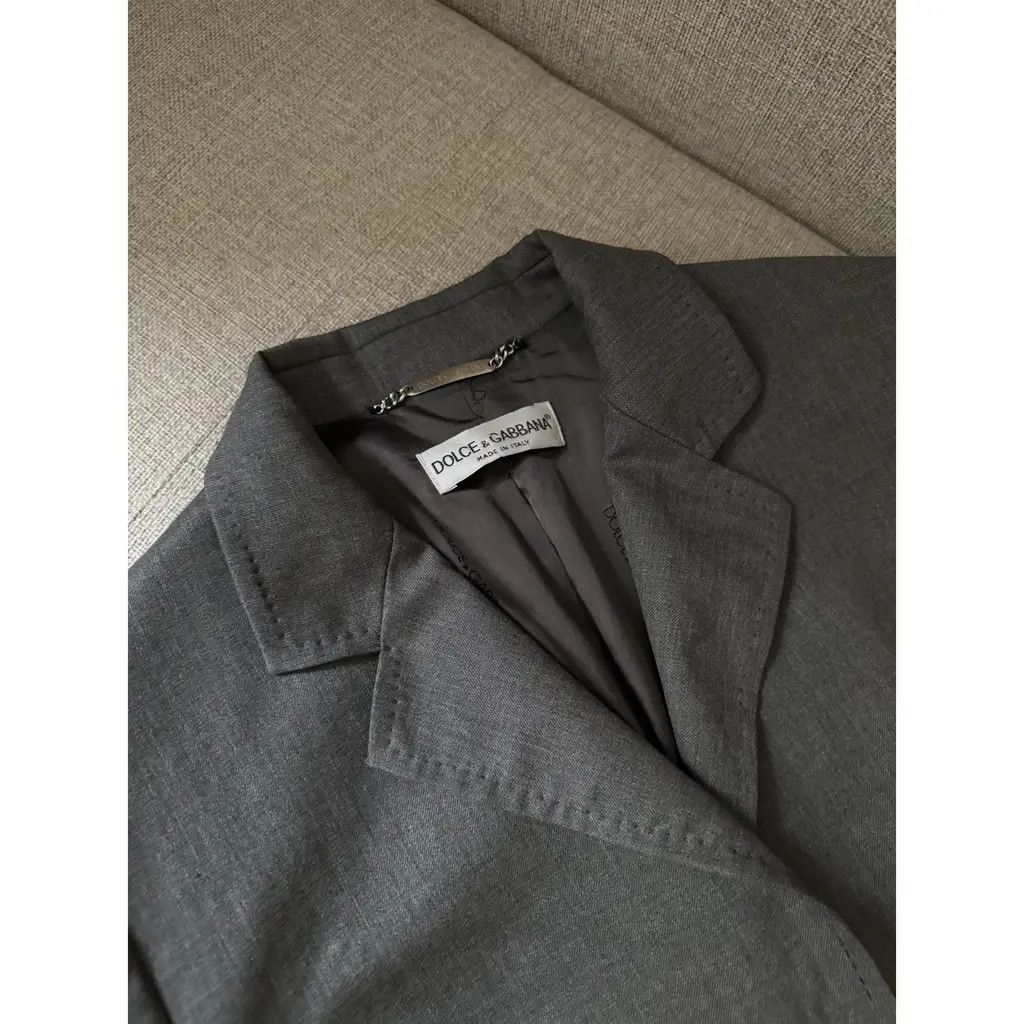 Dolce & Gabbana Dolce & Gabbana Grey Tailored Wool Blend Suit Set Size M / US 6-8 / IT 42-44 - 10 Thumbnail