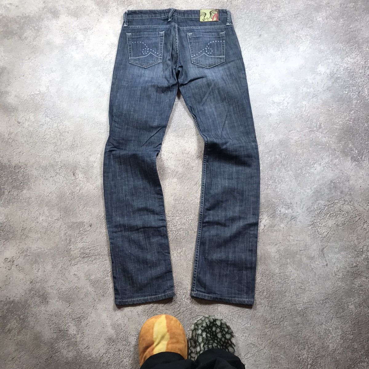 Vintage Y2K Baggy Flared Distressed Jeans Grunge Streetwear Logo 29 Size US 29 - 4 Thumbnail