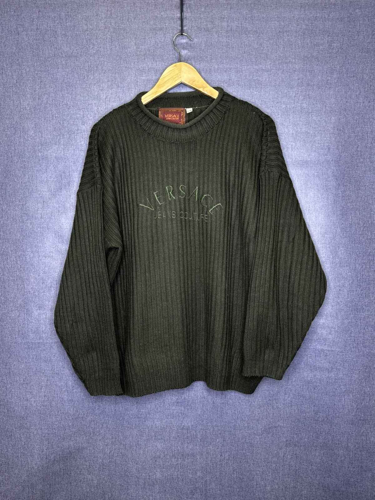 Versace Jeans Couture Vintage Versace Jeans Couture Sweater Embroidered Logo Italy Size US L / EU 52-54 / 3 - 1 Thumbnail