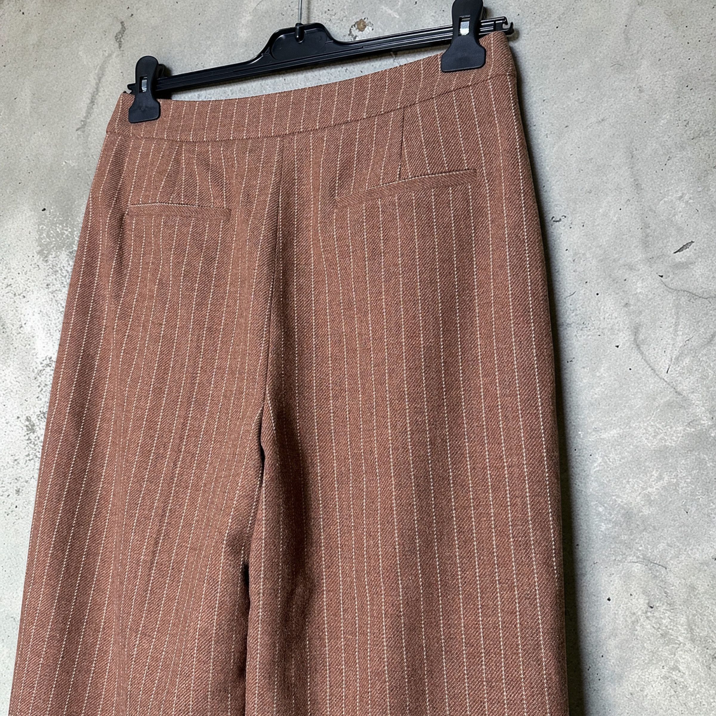 Sezane wool trousers brown striped Size 28" / US 6 / IT 42 - 4 Thumbnail
