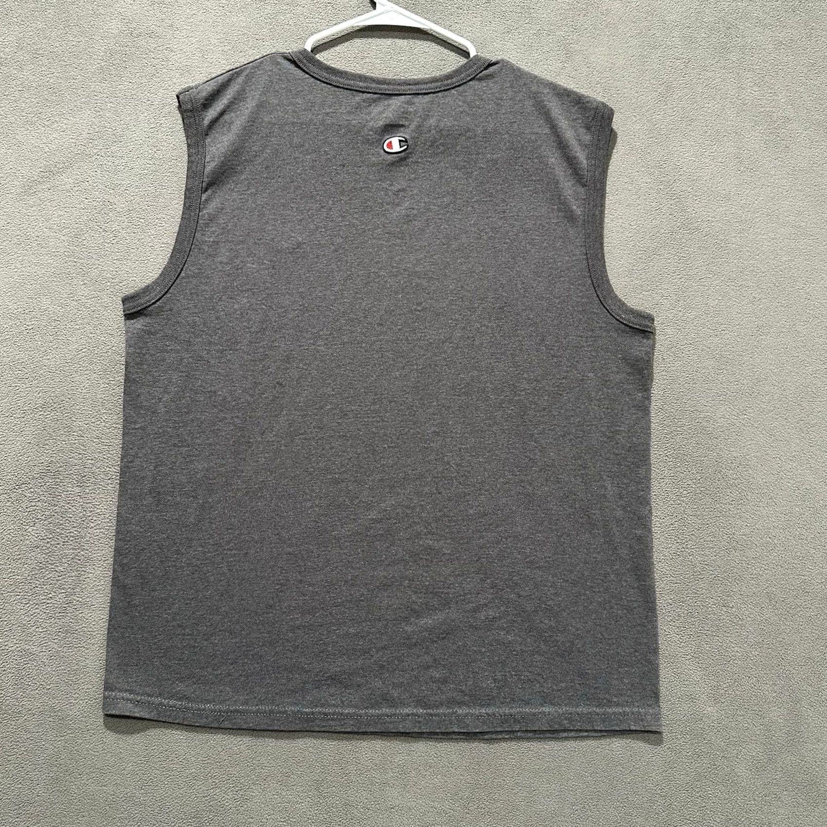 Champion Champion Shirt Mens Large Gray Sleeveless Muscle Tank Top Logo GUC Athletic Gym Running 90s? Size US L / EU 52-54 / 3 - 2 Thumbnail