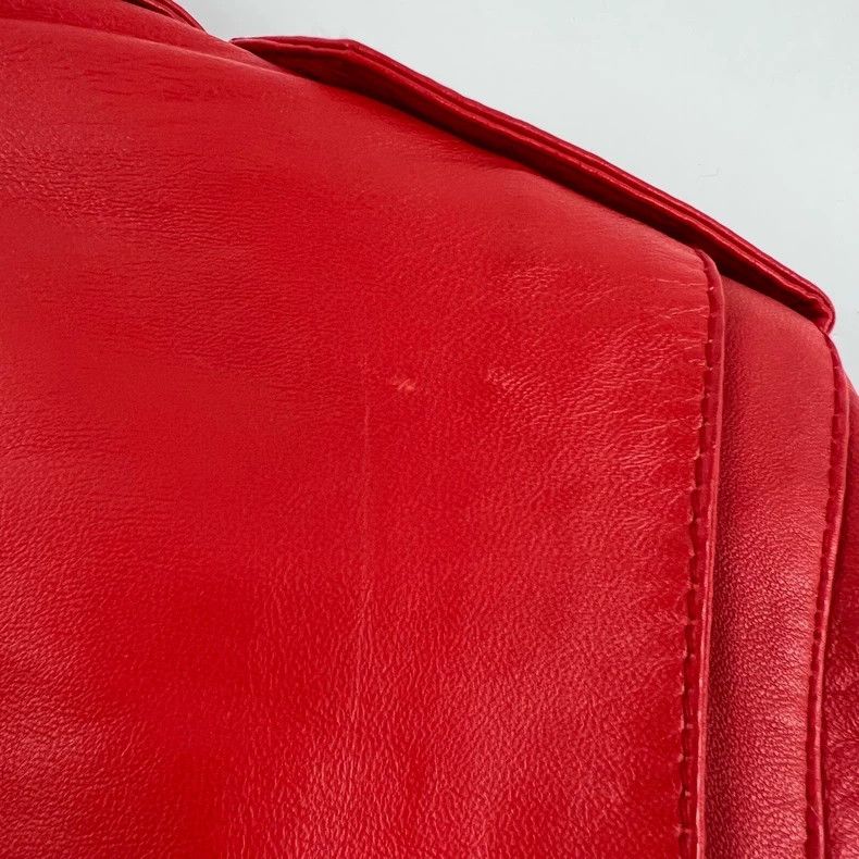 Alexander McQueen Alexander Mcqueen Red zipper motorcycle leather jacket Size XS / US 0-2 / IT 36-38 - 8 Thumbnail