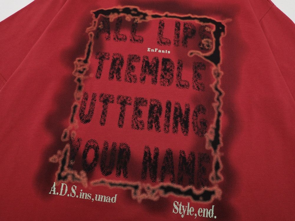 Japanese Brand Men's Hip-Hop Loose-Fit Letter-Print Pure Cotton T-Shirt Size US M / EU 48-50 / 2 - 3 Thumbnail