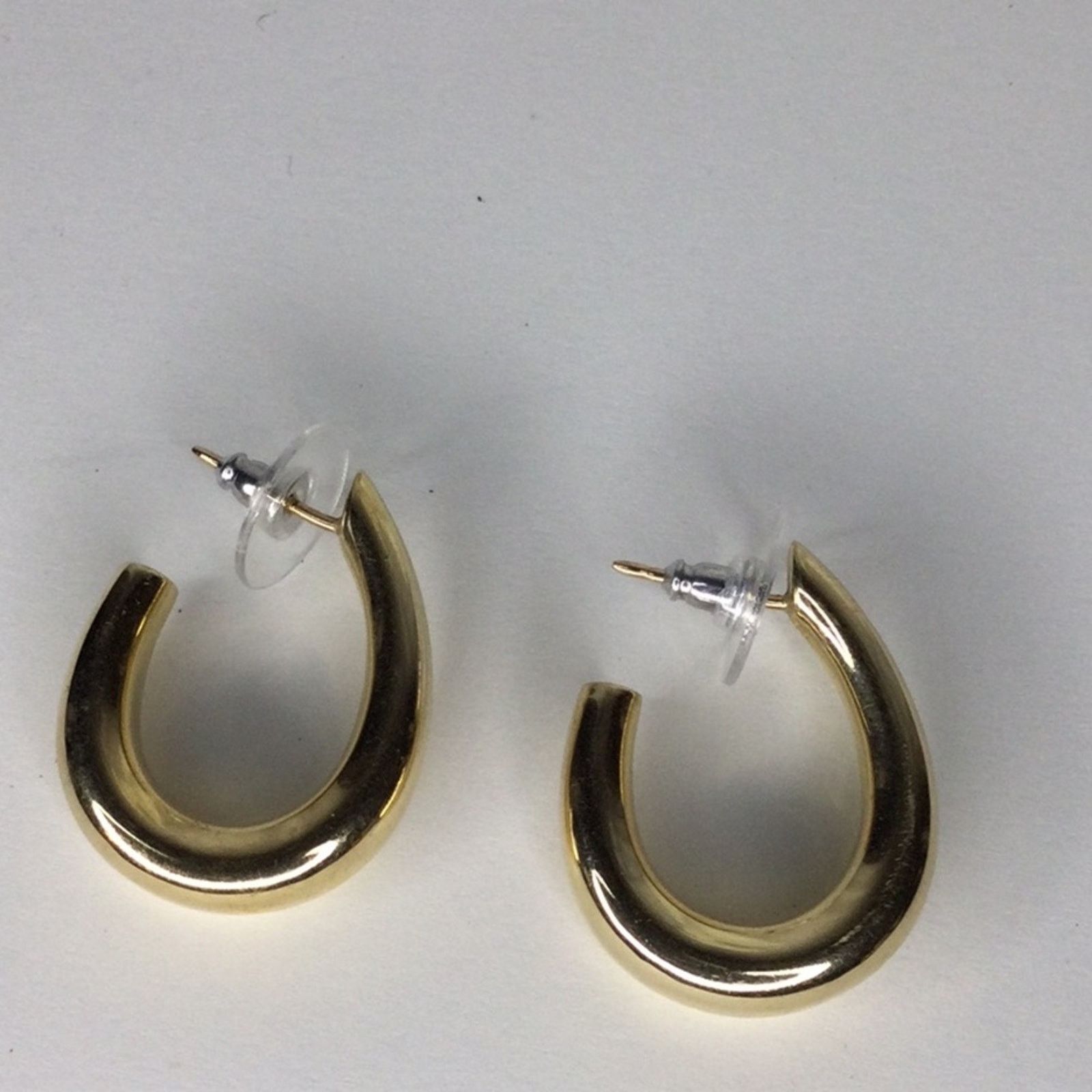 Other Gold Tone Push Back Small Hoop Earrings Size ONE SIZE - 16 Thumbnail