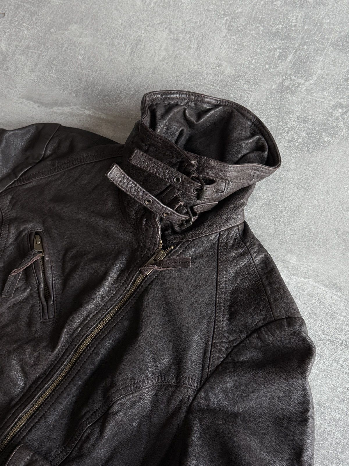 Allsaints Allsaints belvedere brown leather jacket UK 10 womens Size M / US 6-8 / IT 42-44 - 5 Thumbnail