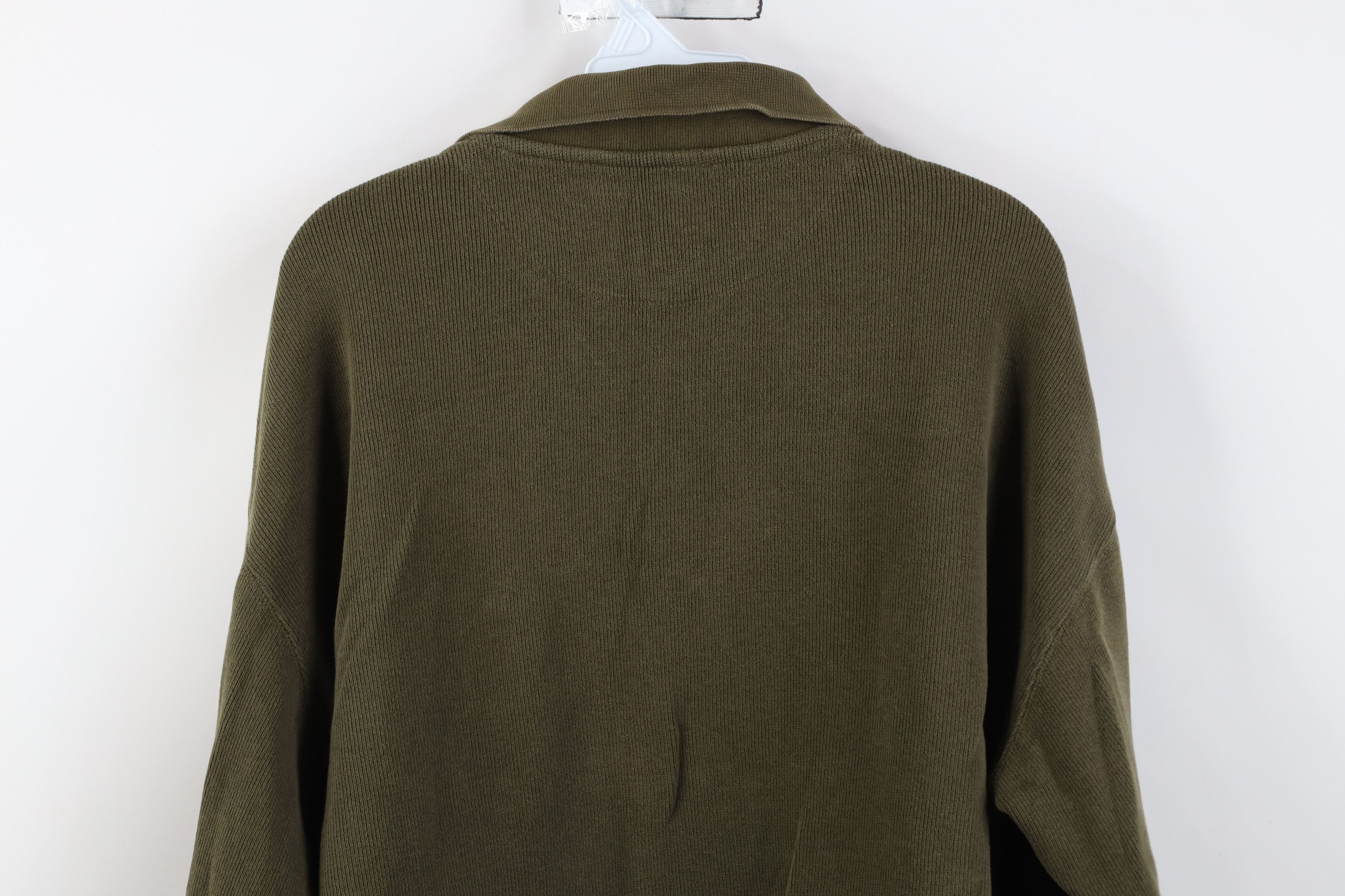 Vintage Vintage 90s Streetwear Heavy Ribbed Knit Long Sleeve Polo Size US XXL / EU 58 / 5 - 13 Thumbnail