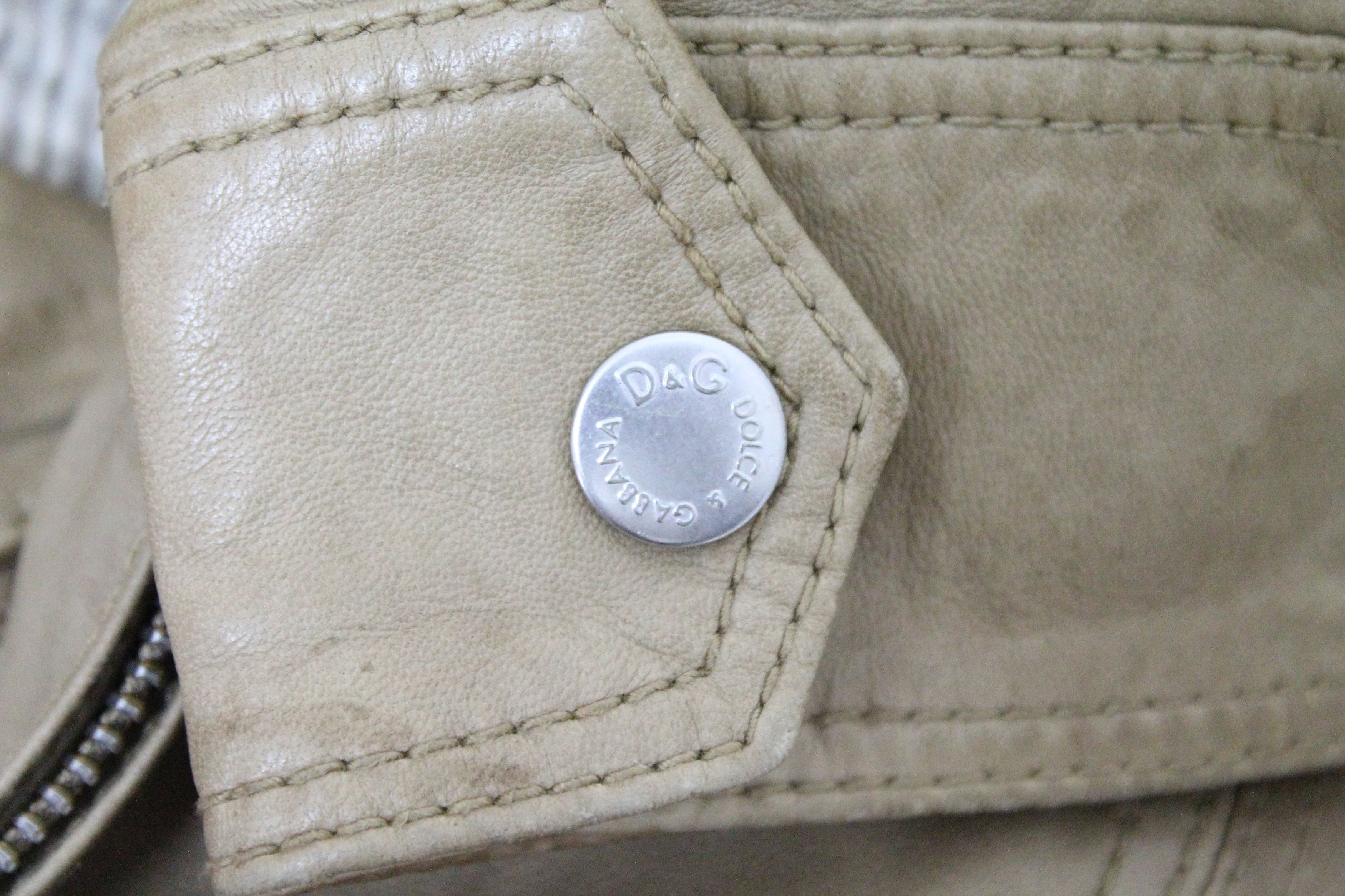 Dolce & Gabbana Vintage DOLCE & GABBANA Leather Jacket. Size US M / EU 48-50 / 2 - 14 Thumbnail