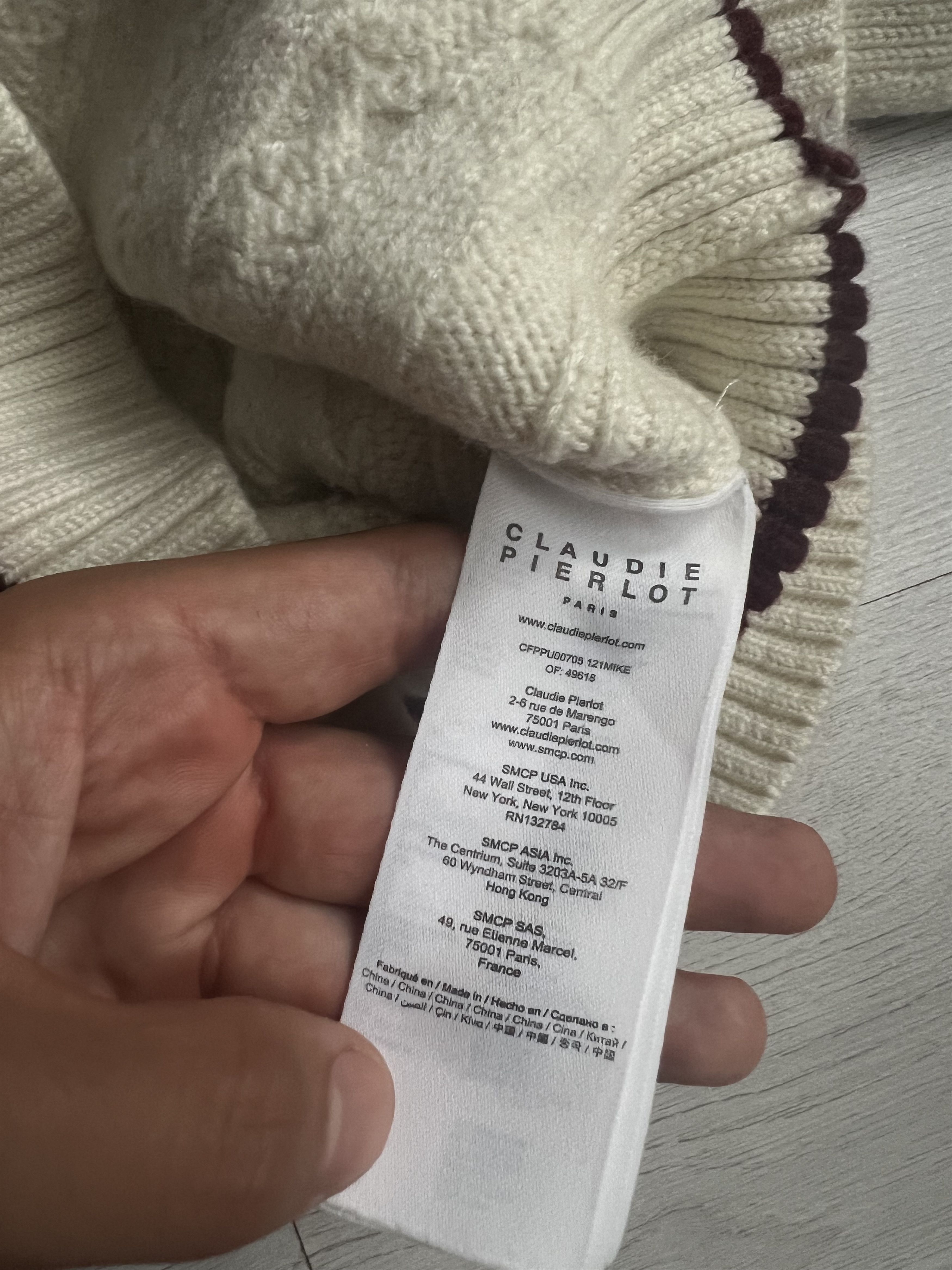 Other CLAUDIE PIERLOT Cream Cable Knit Sweater – Size 1 Size S / US 4 / IT 40 - 3 Thumbnail