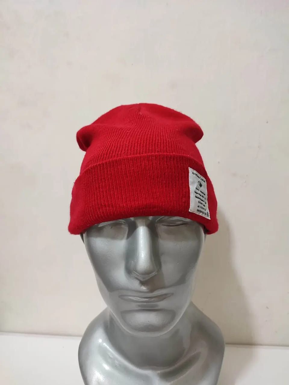Japanese Brand Friction Co Red Japanese Beanie Hats Size ONE SIZE - 4 Thumbnail