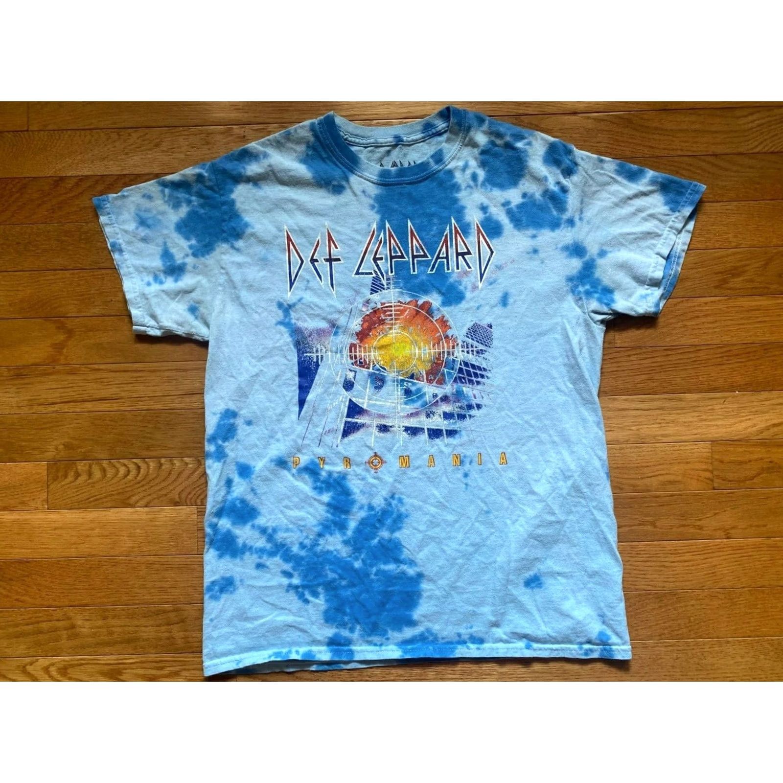 Vintage Def Leppard Pyromania 83 Tour Shirt Mens Sz M Blue Tie Dye Vintage Feel T-Shirt Unisex Adults Regular Size Middle Size M / US 6-8 / IT 42-44 - 2 Thumbnail