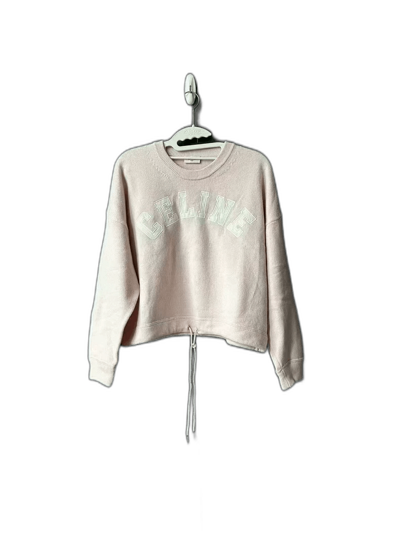 Celine Celine Pink Cashmere Letter Sweater Size US S / EU 44-46 / 1 - 1 Thumbnail
