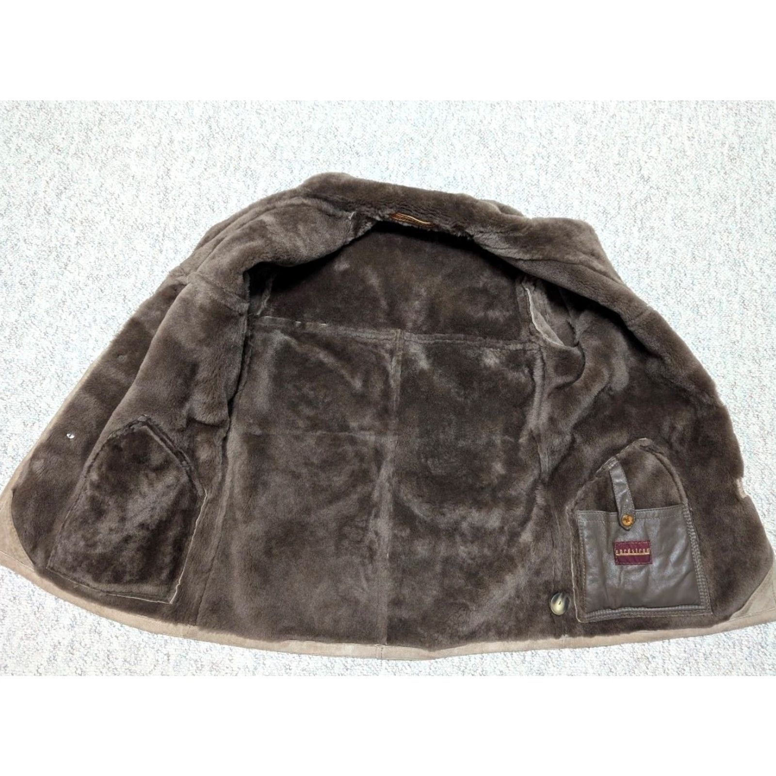 Nordstrom VINTAGE Nordstrom SHEARLING CoAt Leather Brown 42 M France Mens Size US M / EU 48-50 / 2 - 5 Thumbnail