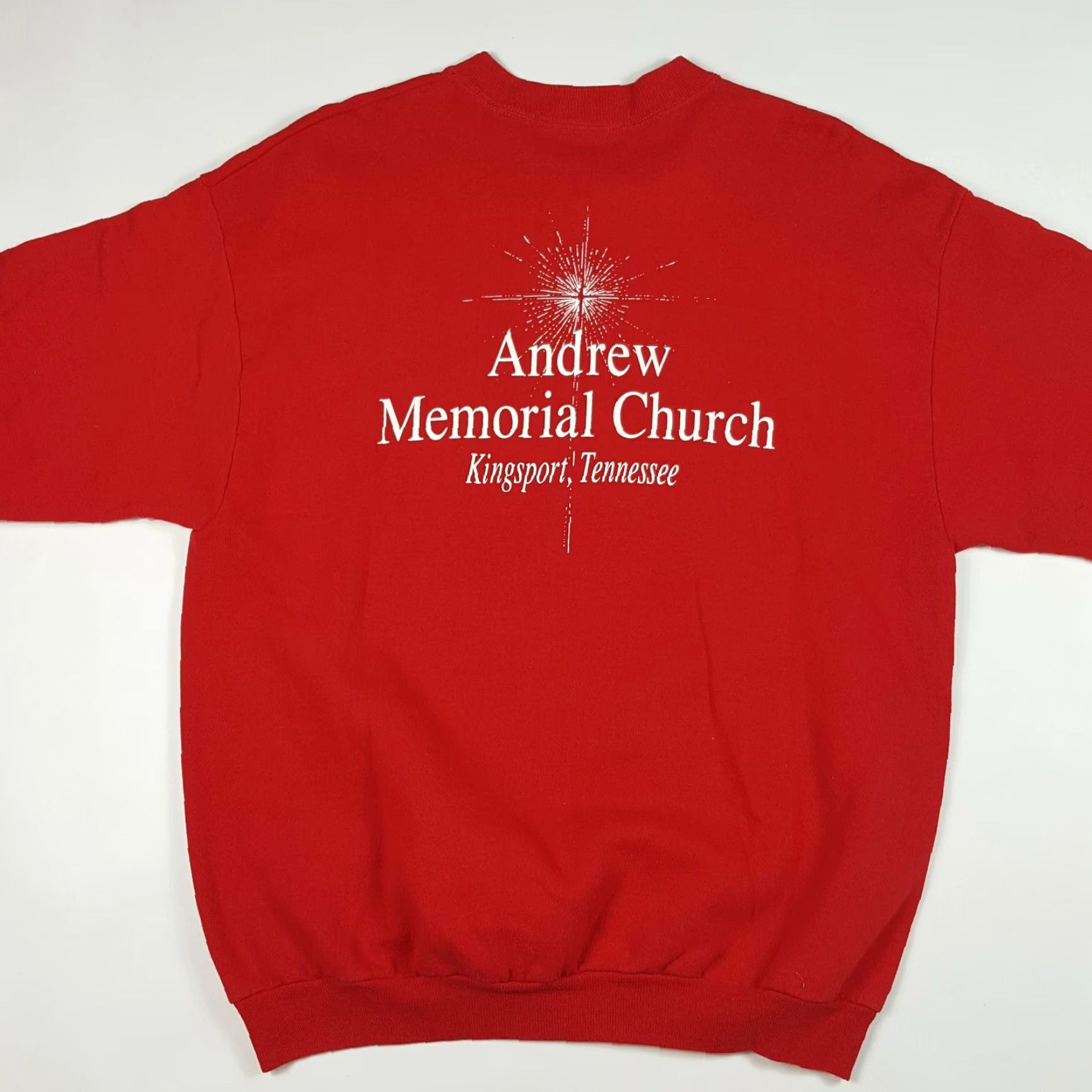 Lee VINTAGE 90s Wonderful Jesus Men's L Red Christmas Crewneck Pullover Sweatshirt Lee Shirt Mens Size US L / EU 52-54 / 3 - 6 Thumbnail