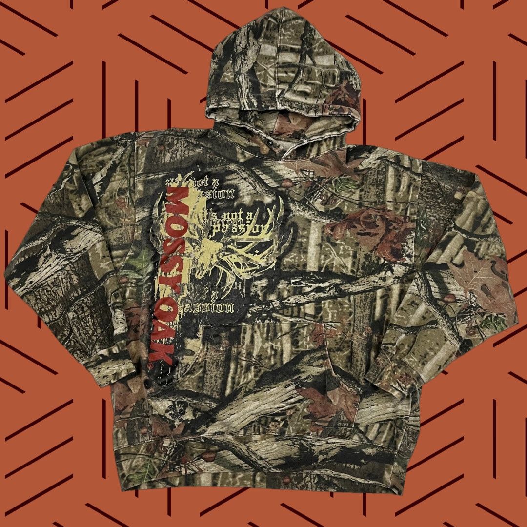 Vintage Russell Hoodie Mens L Y2K Woodstalker Mossy Oak Breakup Infinity Camo Sweatshirt Size US L / EU 52-54 / 3 - 1 Thumbnail