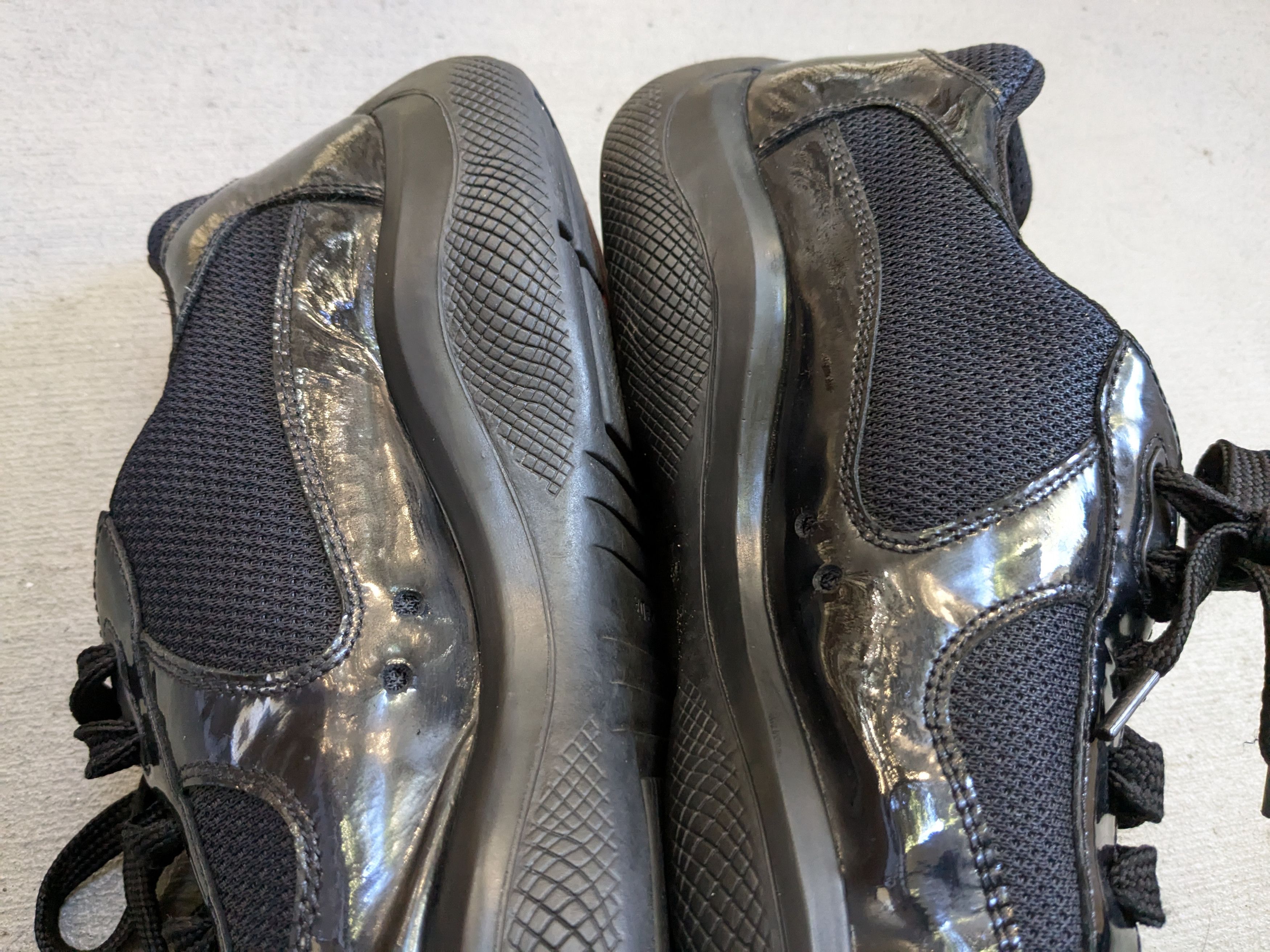 Prada Prada America's Cup Black Patent Leather Red 11.5 Low Tops Size US 11.5 / EU 44-45 - 11 Thumbnail