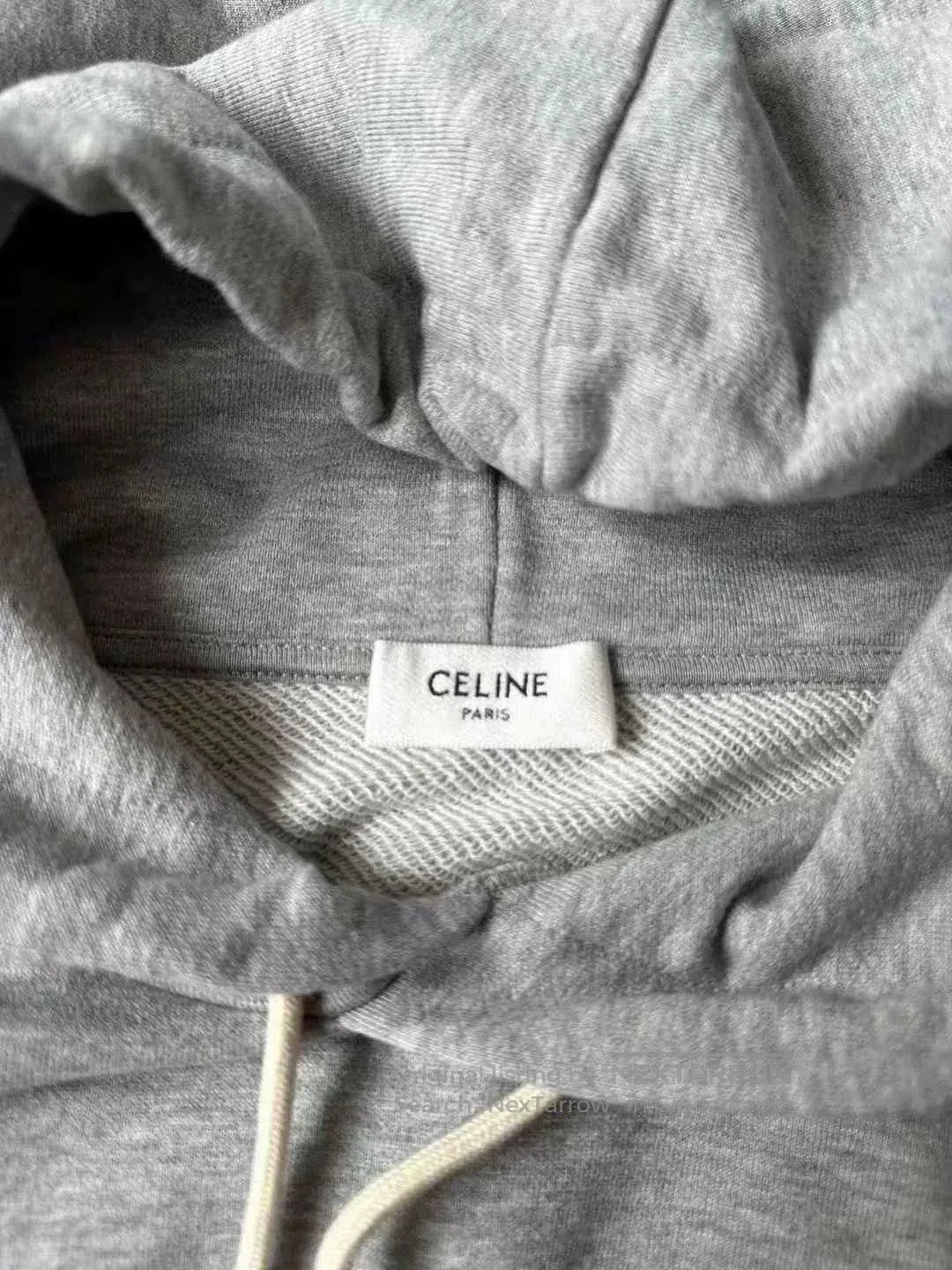 Celine celine gray embroidered logo hoodie. Size M / US 6-8 / IT 42-44 - 2 Thumbnail