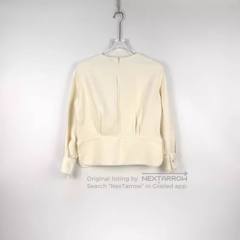 Hermes Hermes White mulberry silk cotton blouse Size XS / US 0-2 / IT 36-38 - 4 Thumbnail