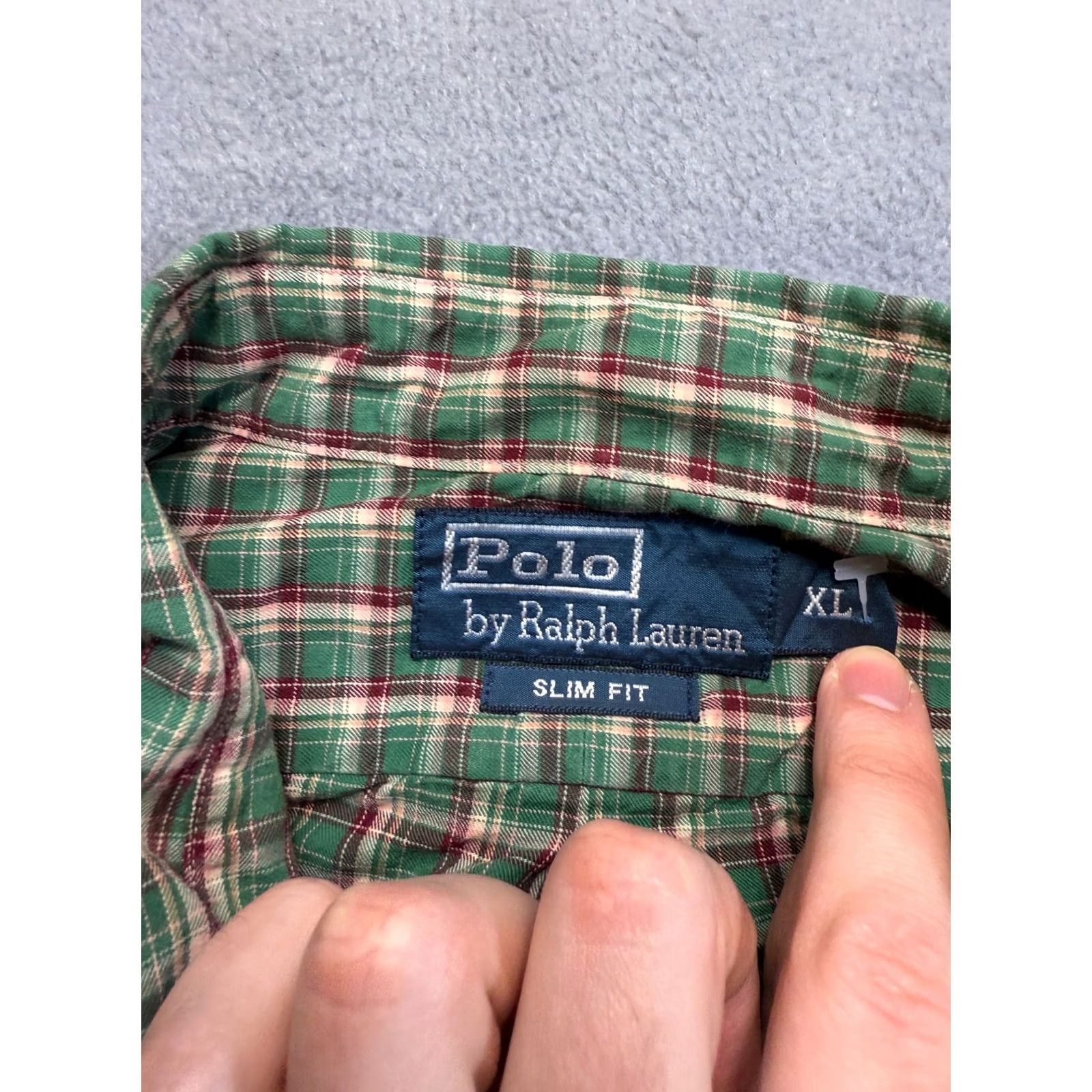 Ralph Lauren Vintage Ralph Lauren Green Square Pattern Long Sleeve Button-Up Shirt Mens XL Size US XL / EU 56 / 4 - 3 Thumbnail