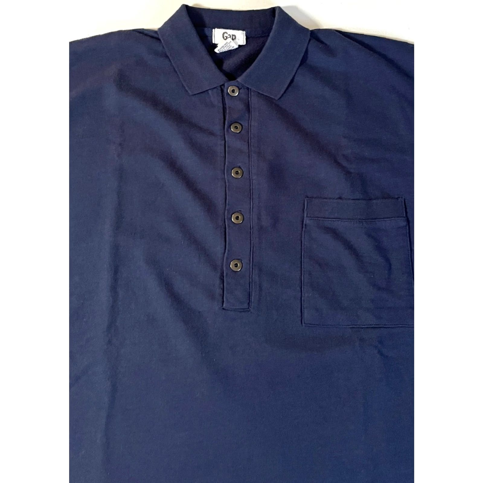 Gap VINTAGE Gap Men's Long Sleeve Polo Shirt Navy M Relaxed Fit Polo Shirt Mens Navy Gap Vintage Size M Regular Fit All Seasons Cotton Casual Shirt Size US M / EU 48-50 / 2 - 3 Thumbnail