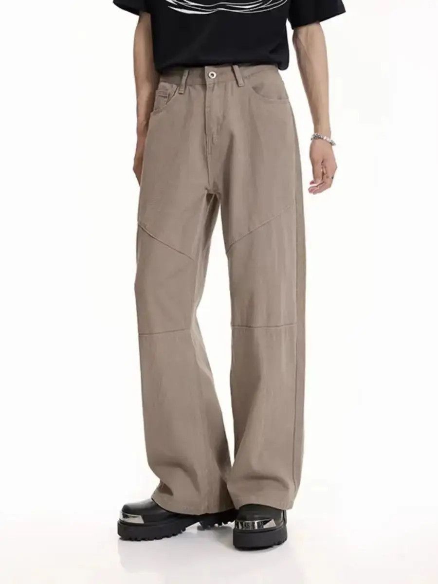 Japanese Brand Original Design Spliced Straight Jeans Versatile Size US 32 / EU 48 - 4 Thumbnail