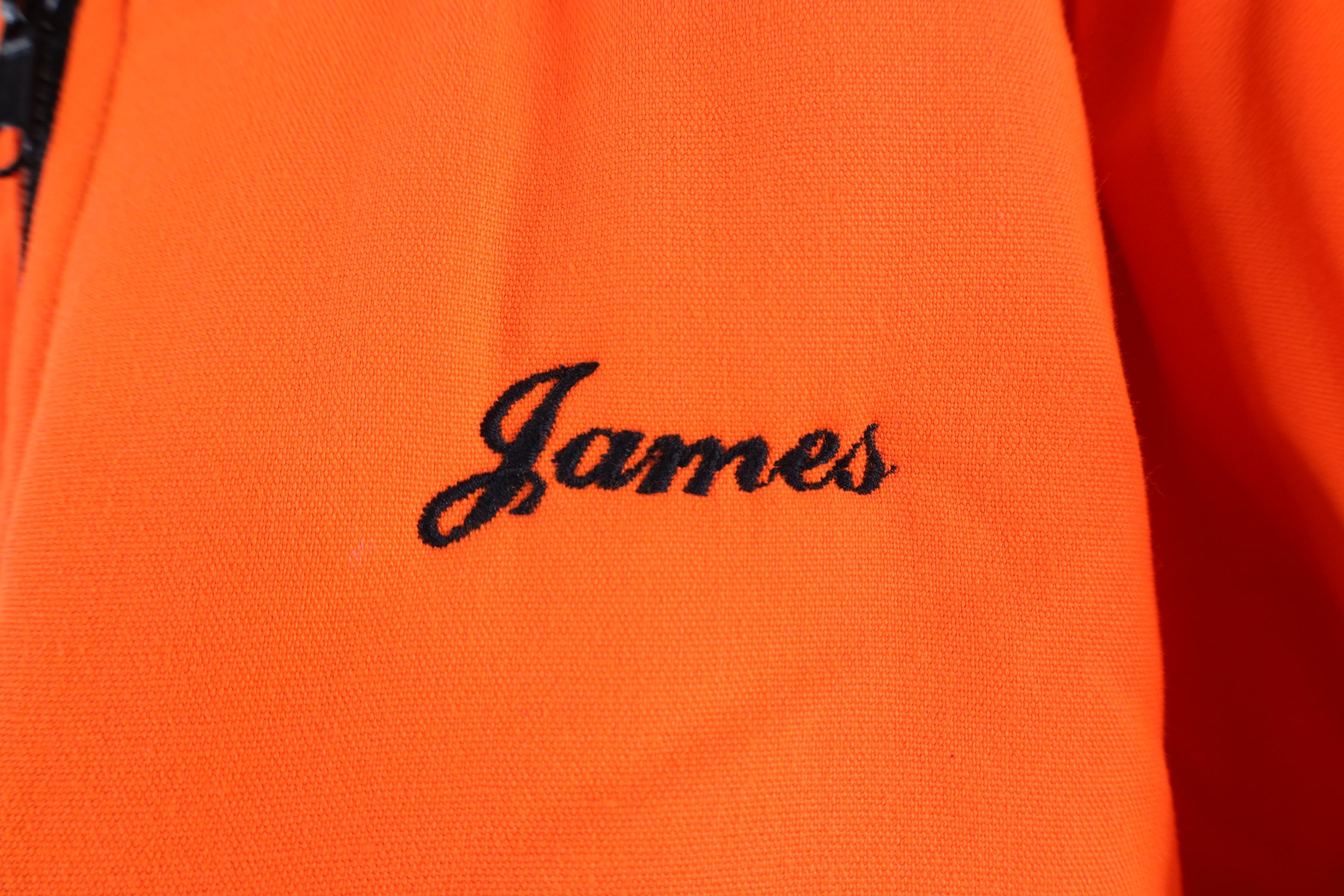 Vintage Vintage 90s Abrams Towing Quilted Bomber Jacket Blaze Orange Size US XL / EU 56 / 4 - 4 Thumbnail
