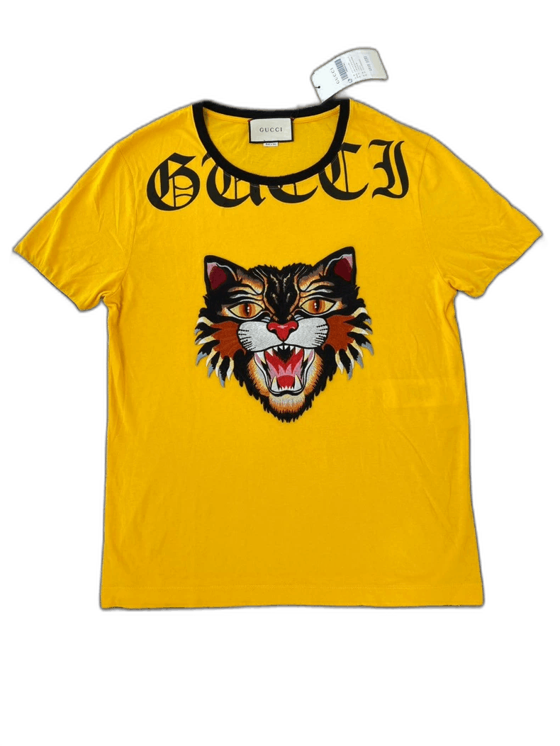 GUCCI 虎刺繍デザイン Gucci Gucci Tiger Head Embroidered TShirt for Men-2505 | Grailed