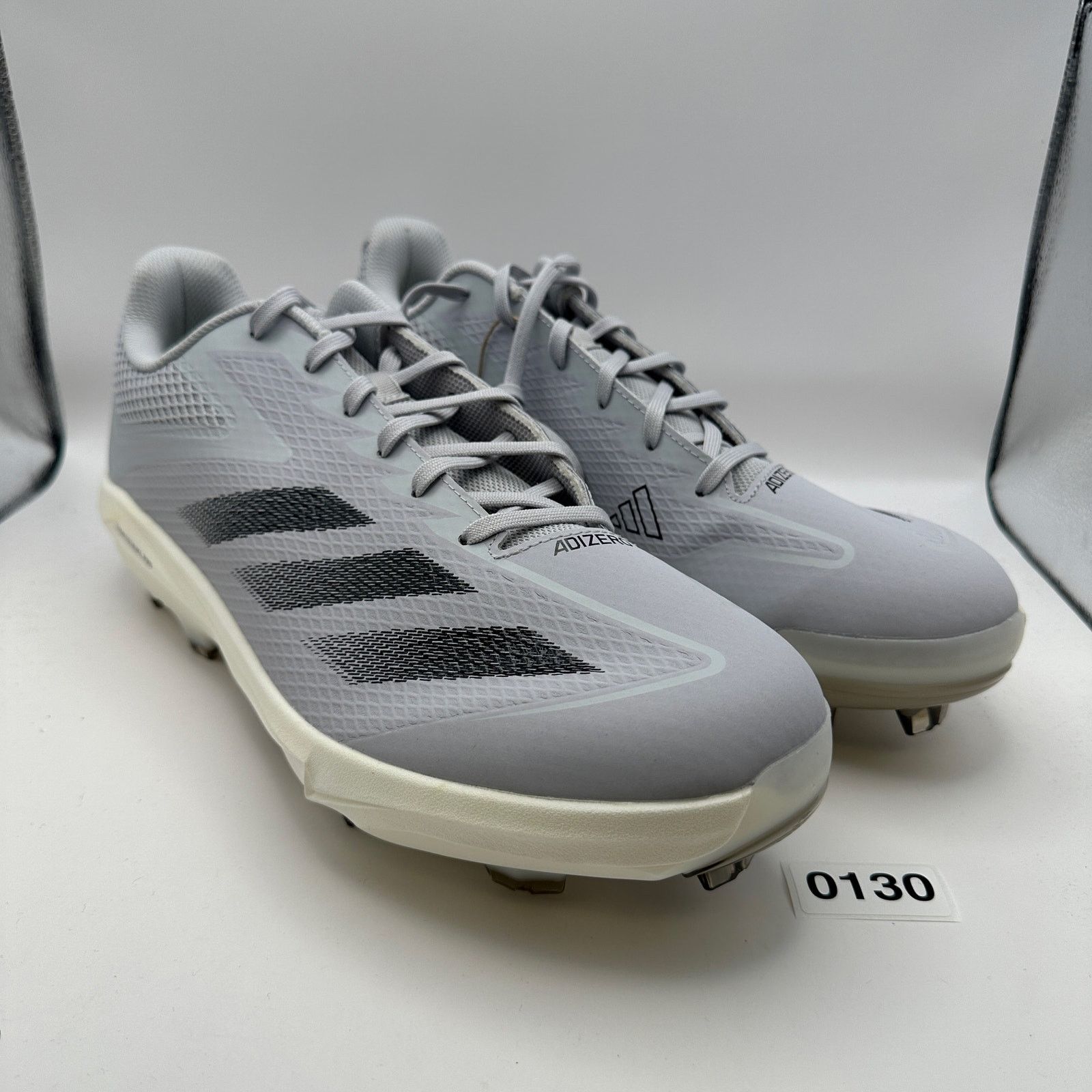 Adidas ADIDAS Adizero Electric Mens 14 Baseball Cleats Gray/Black Size US 14 / EU 47 - 4 Thumbnail