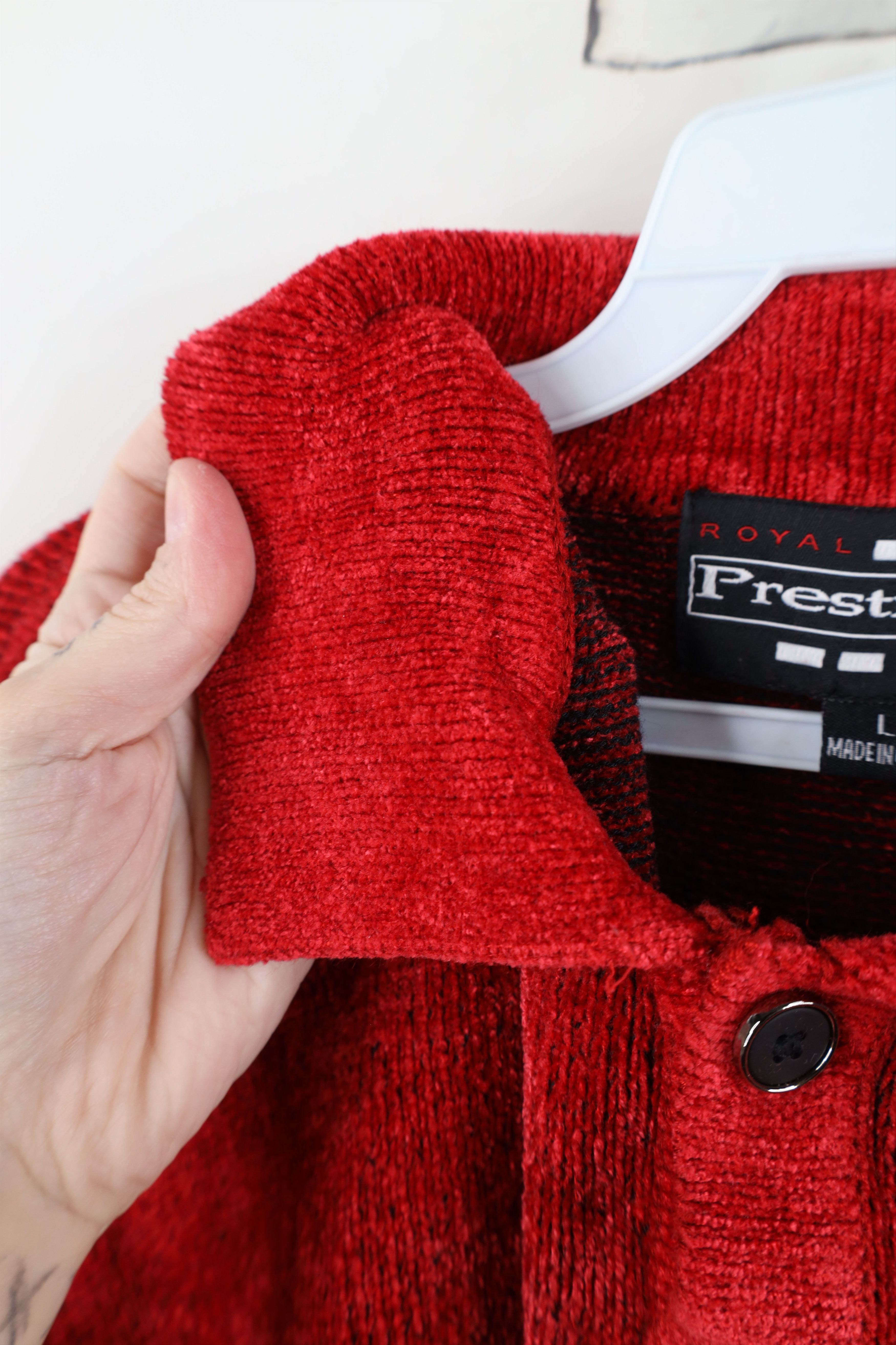 Vintage Vintage 90s Y2K Streetwear Ribbed Knit Collared Sweater Size US L / EU 52-54 / 3 - 7 Thumbnail