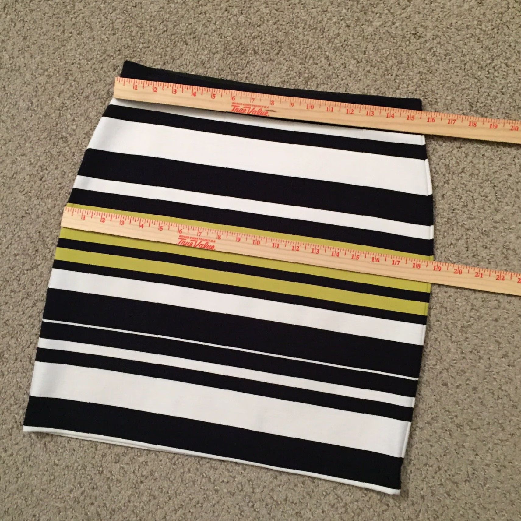 Ann Taylor Ann Taylor Skirt Knee Length Multicolor Striped Pull On Size 6 Womens Elastic Waist Unlined Pencil Straight Retro? (no extra) Size 28" / US 6 / IT 42 - 2 Thumbnail