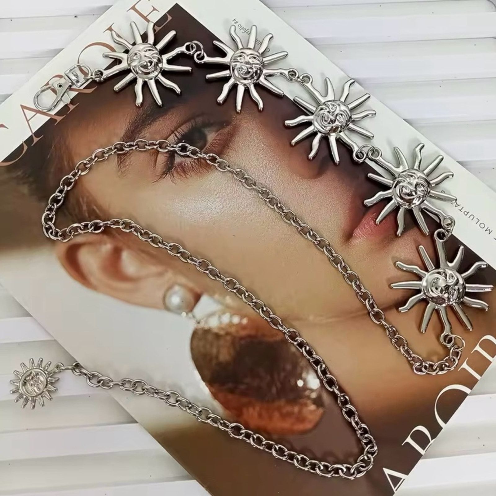 Other Celestial Waist Sun Chain Belt For Women 43” Size ONE SIZE - 2 Thumbnail