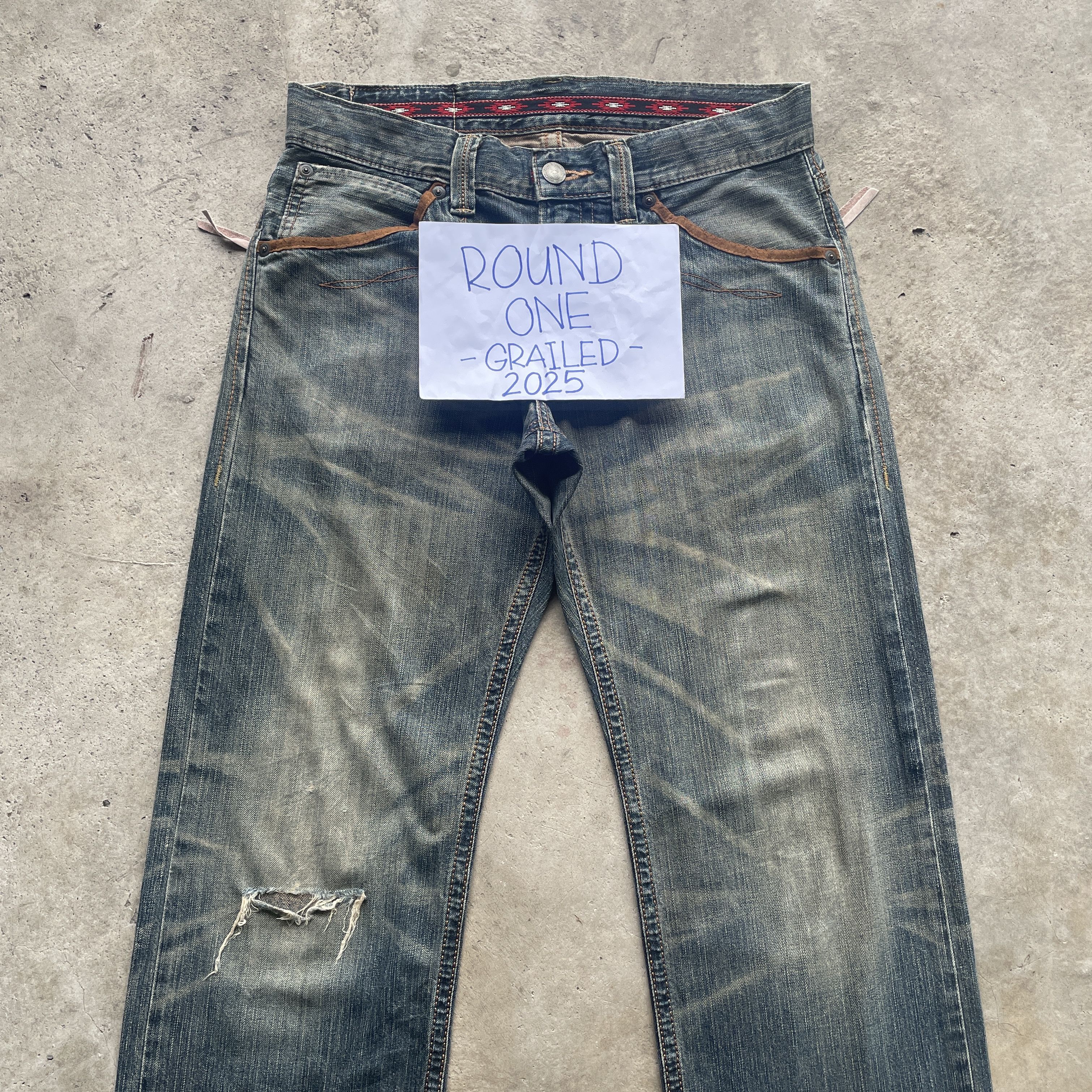 Edwin VINTAGE EDWIN XV RUSTY DISTRESSED DENIM FADED PANTS JEAN W34 Size US 34 / EU 50 - 4 Thumbnail