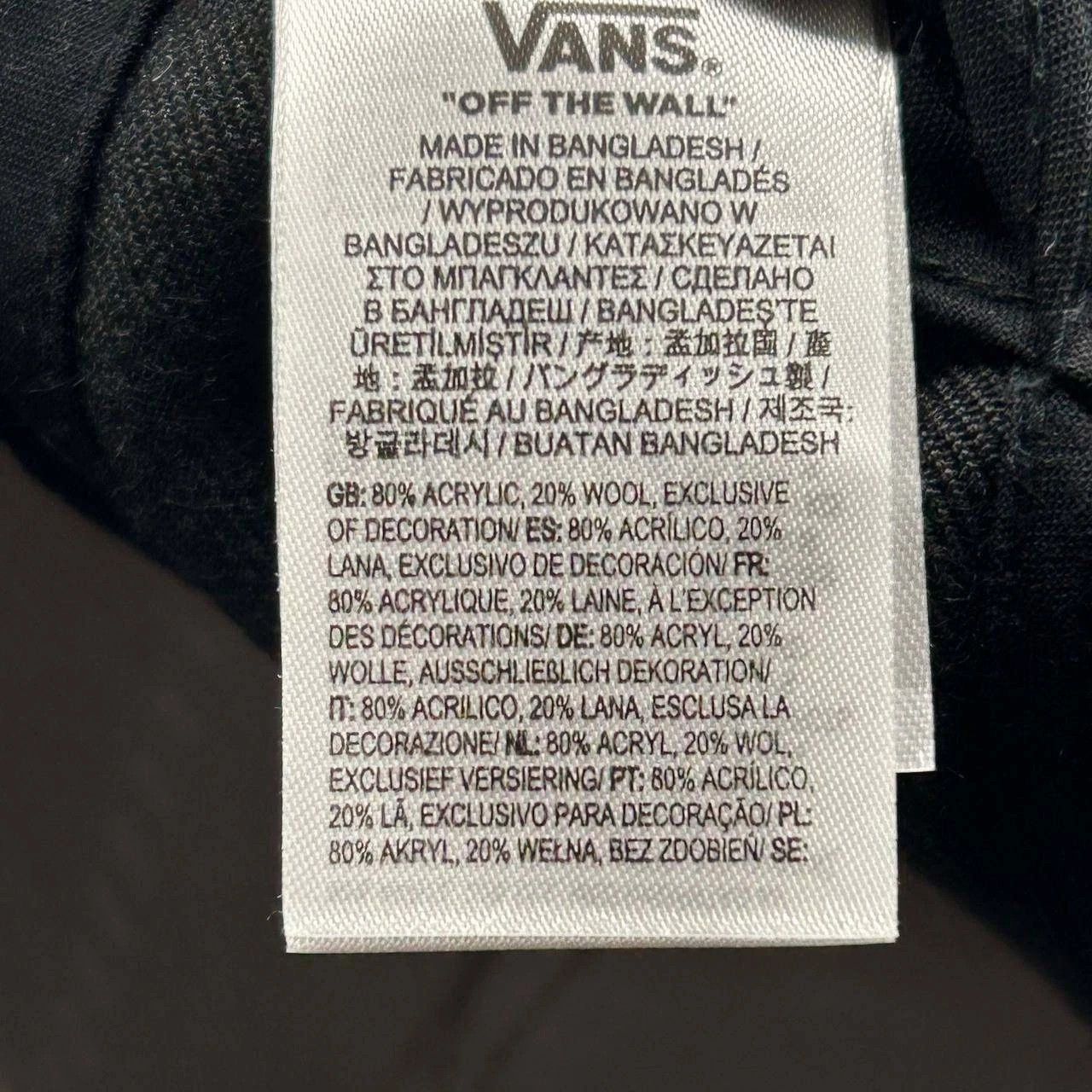 Vans Vans Off the Wall Hat Men Black Embroidered Snap Back Cotton Size ONE SIZE - 4 Thumbnail