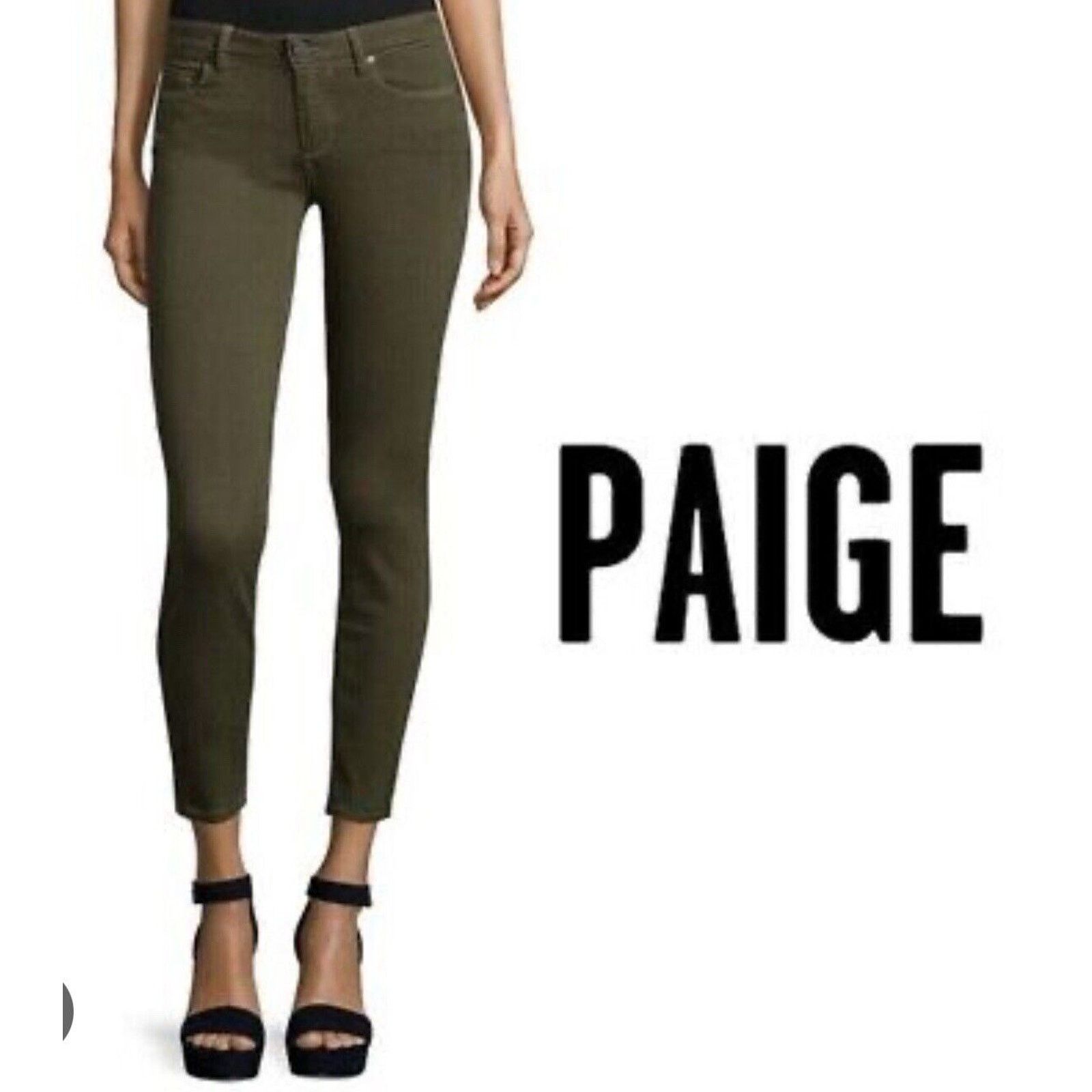 Paige Paige Womens Vintage Deep Juniper Ankle Jeans Size 28 Size 28" / US 6 / IT 42 - 1 Thumbnail