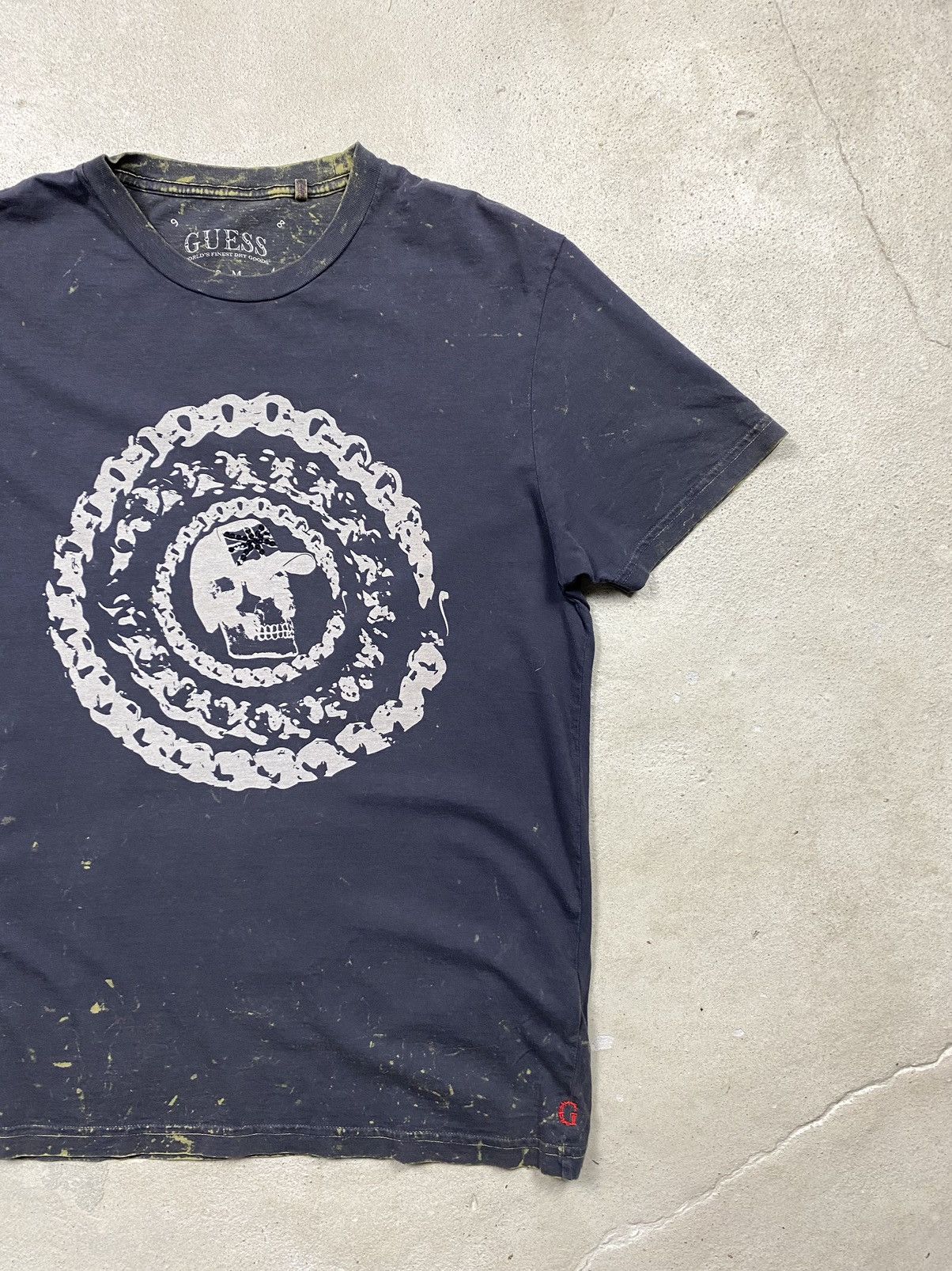 Guess Vintage Guess Scull Chain T Shirt Stonewash Y2K Hype Size US M / EU 48-50 / 2 - 3 Thumbnail